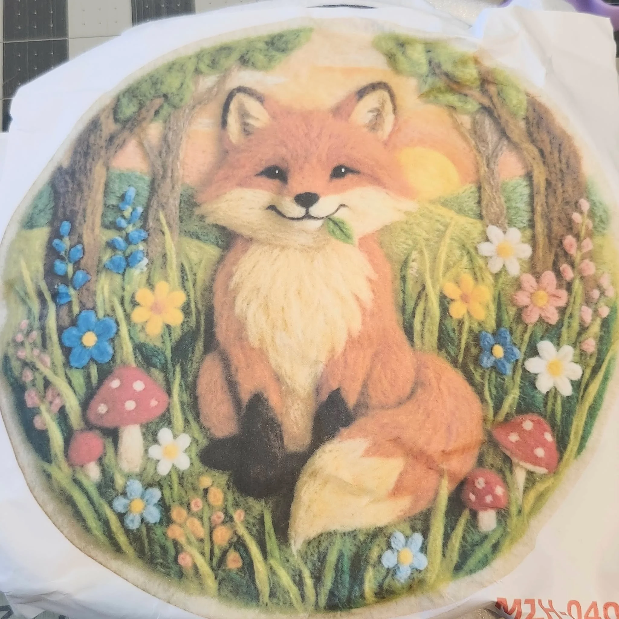 Spring Forest Fox Wool Needle Felting Kit - Whimsical Woodland Animal DIY Felt Art for Beginners-Friendly Needle Felting Kit,