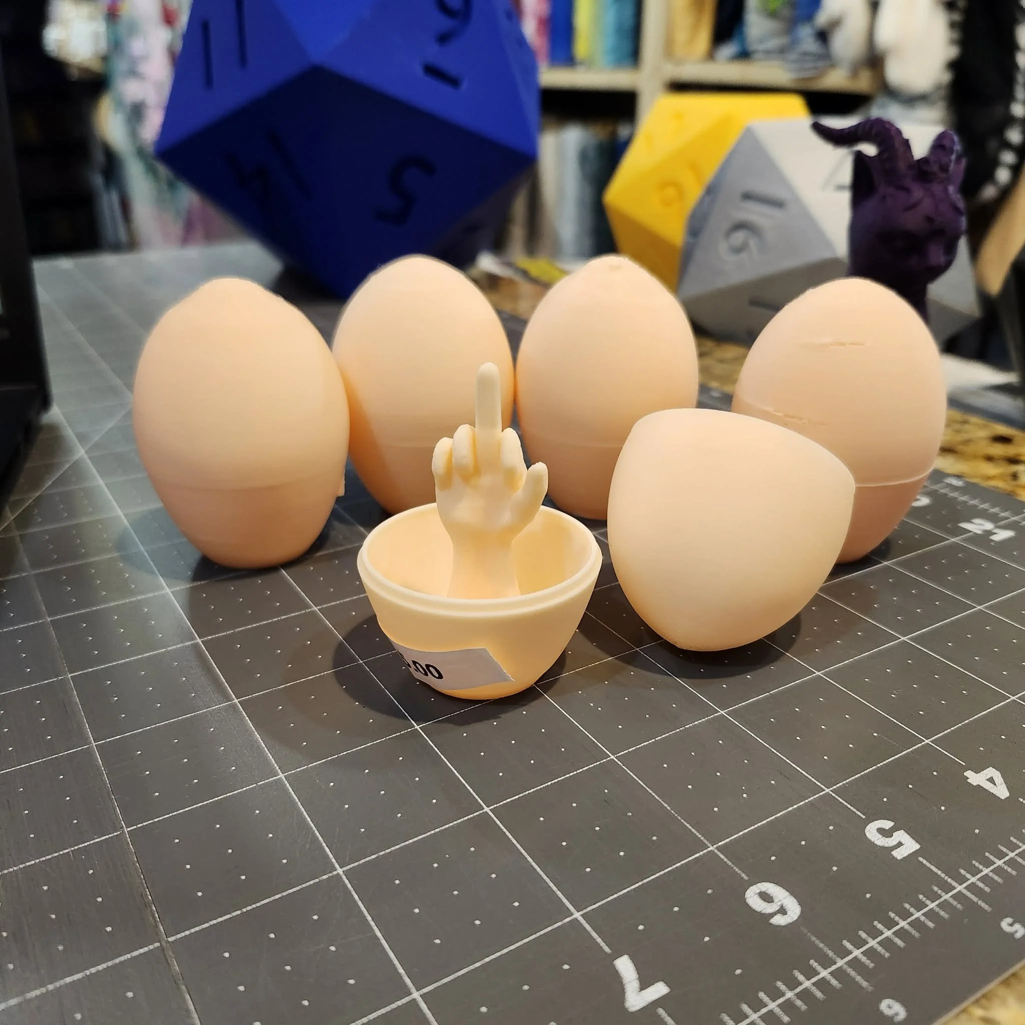Finger Eggs, 3D Printed by Joel G
