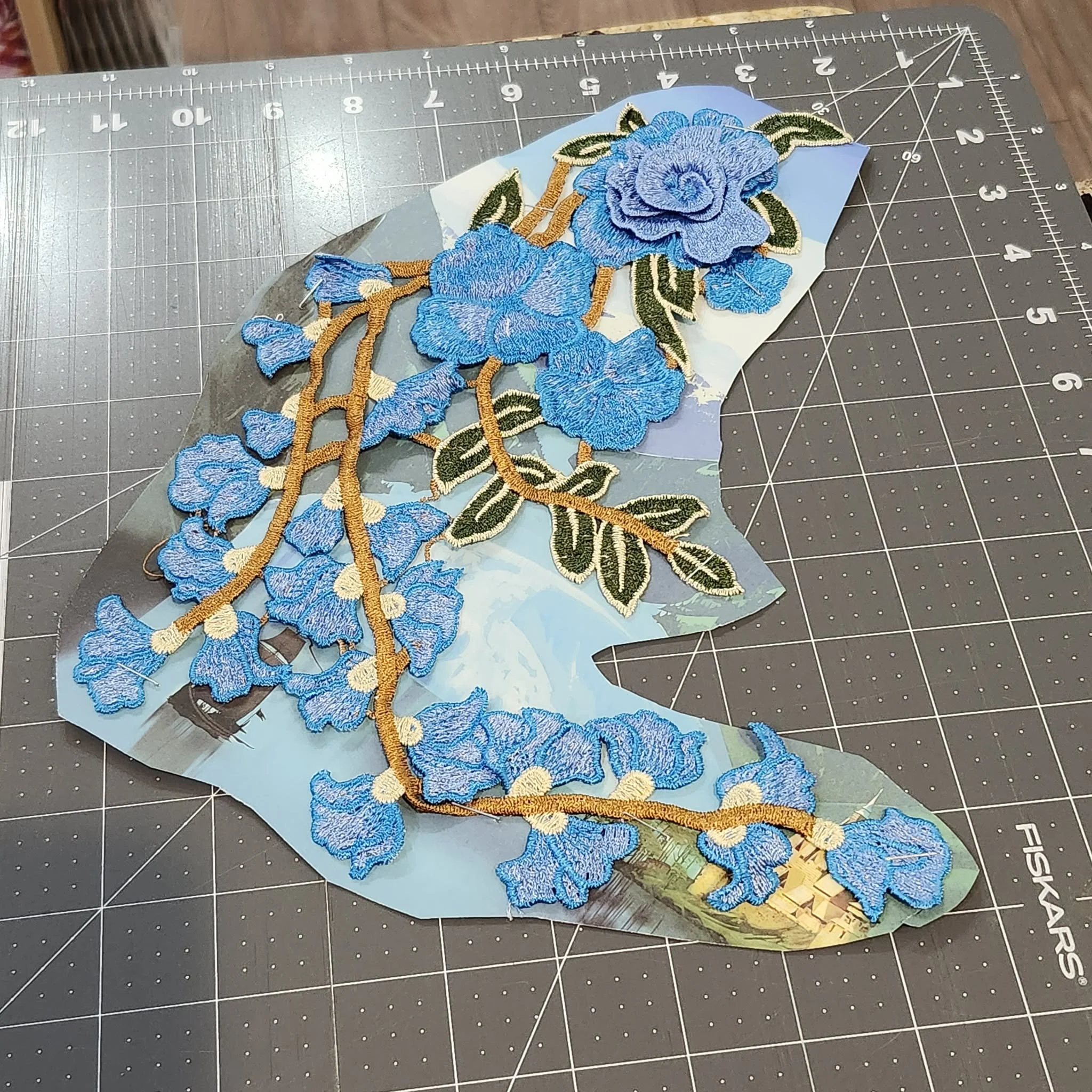 Embroidered Flower Applique Patch