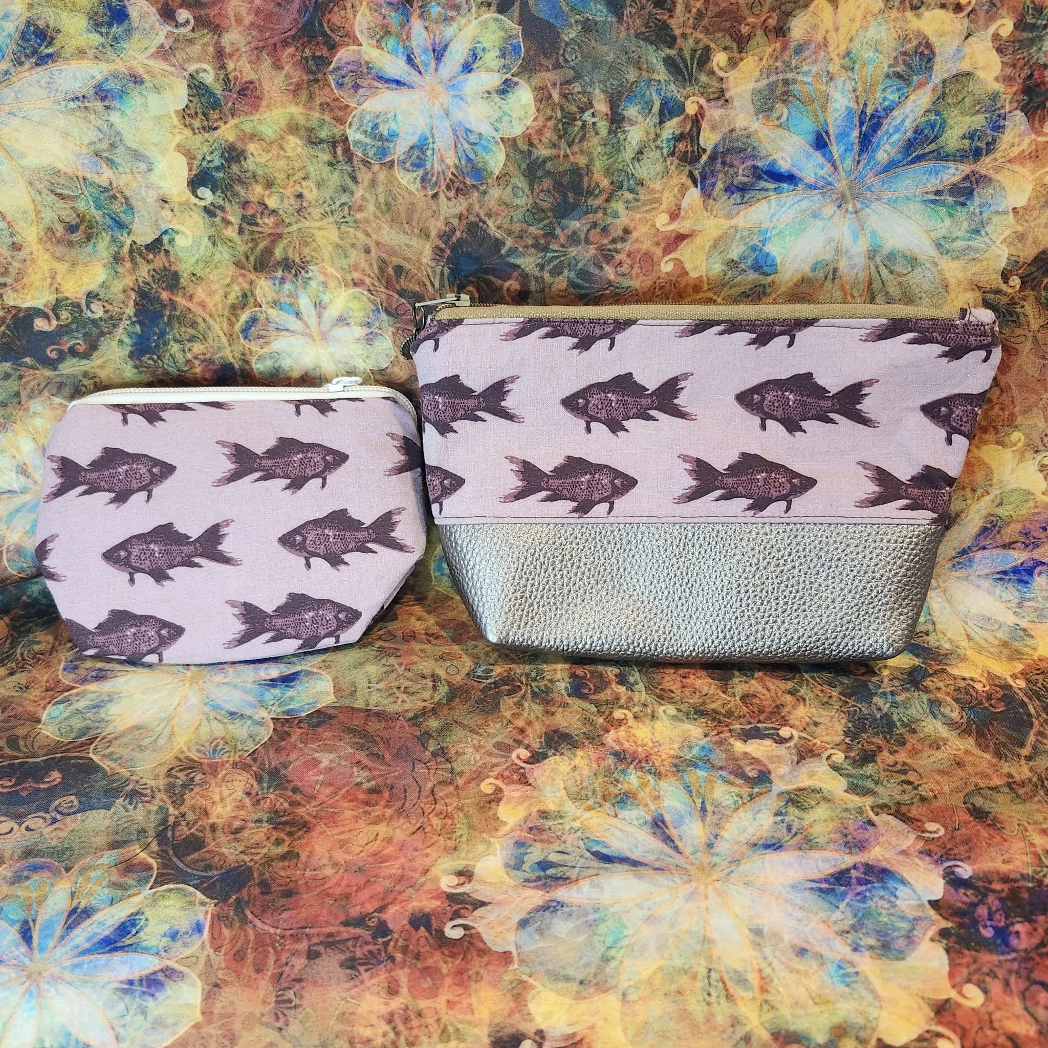 Fish Themed Pencil Case and Mini Purse by Margaret Teske