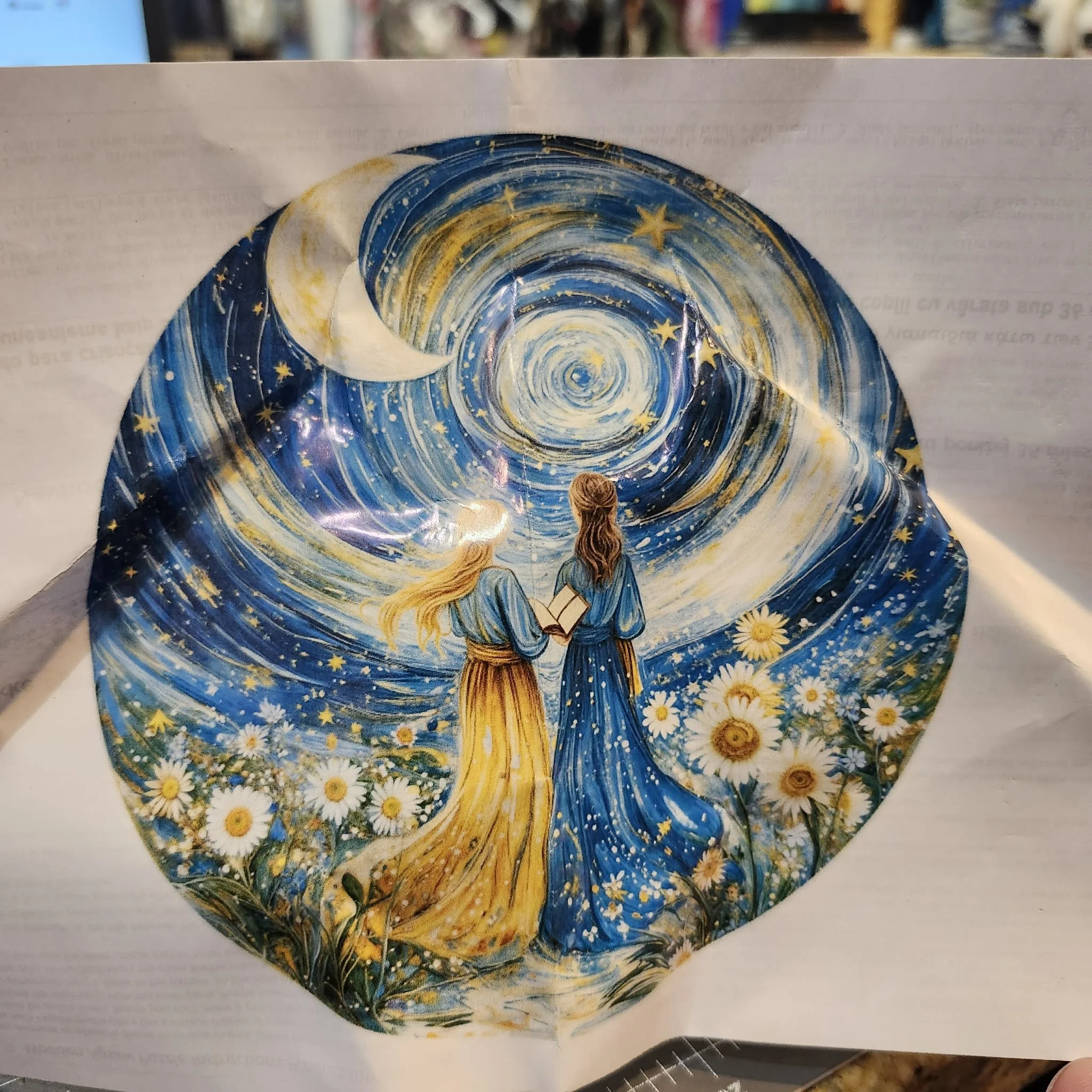 Van Gogh-Inspired Starry Night Puzzle - Challenging Wooden Jigsaw with Crescent Moon