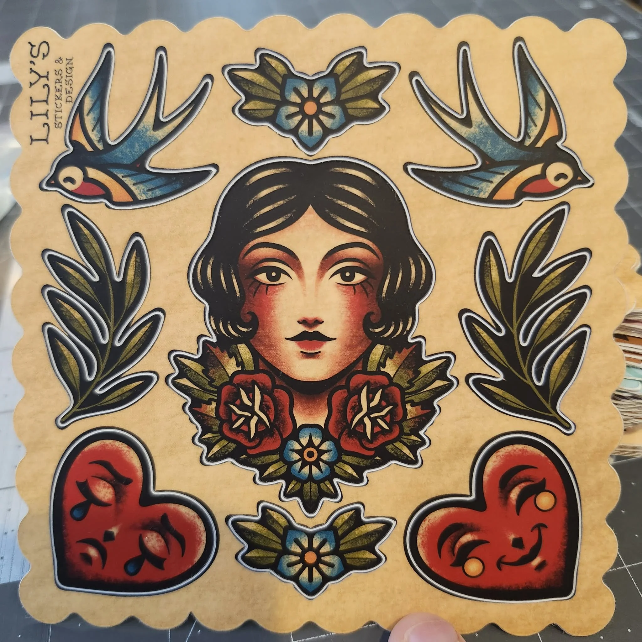 5X5 Sticker Sheet by Tattooed Mannequin