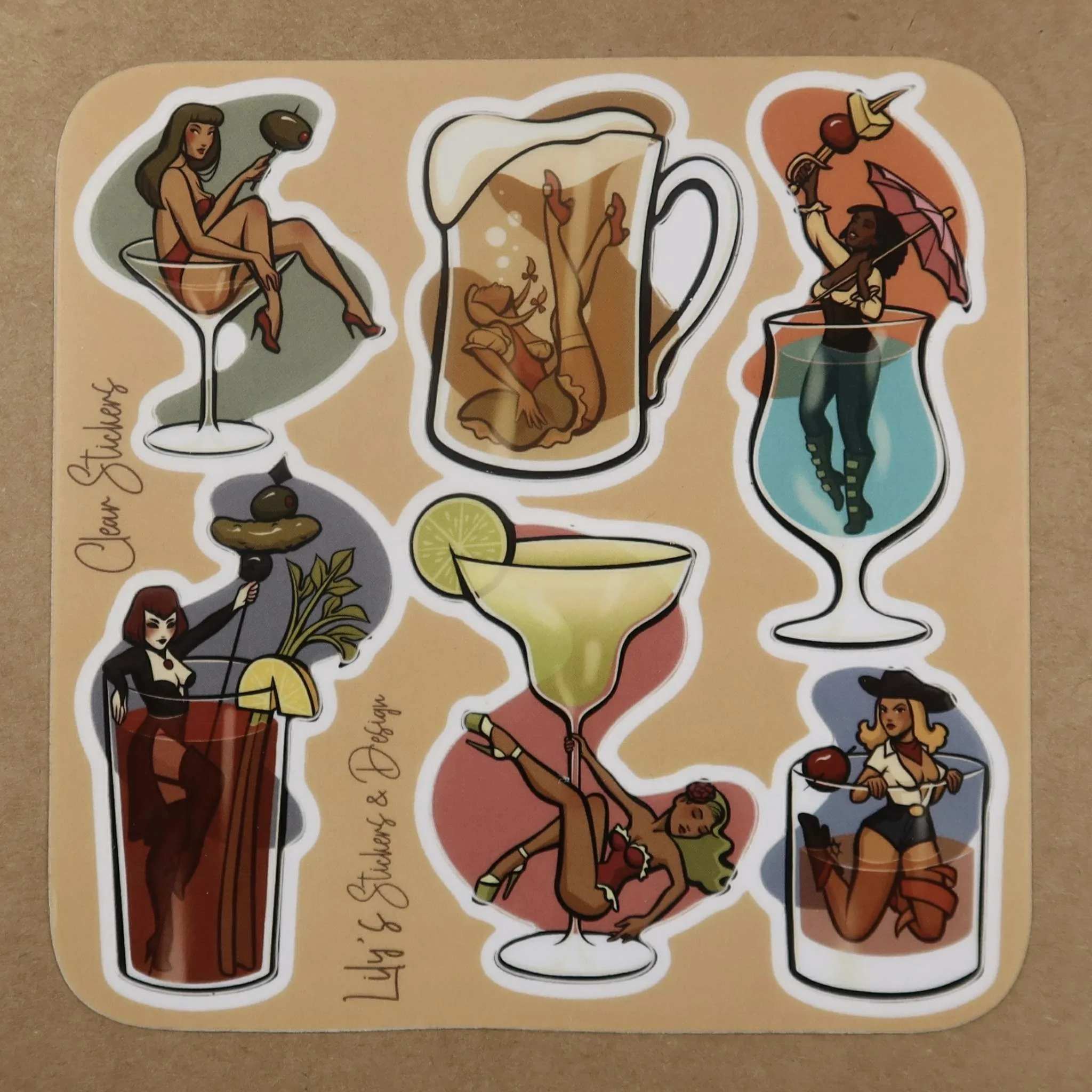 5X5 Inch Vinyl Waterproof Weatherproof Dishwasher Safe stickers by Tattooed Mannequin