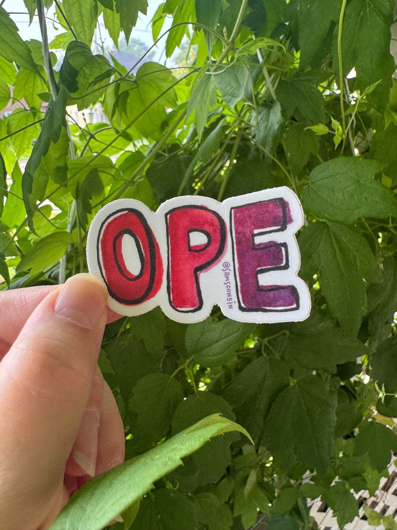 OPE , Sticker Decal by SamSconsin