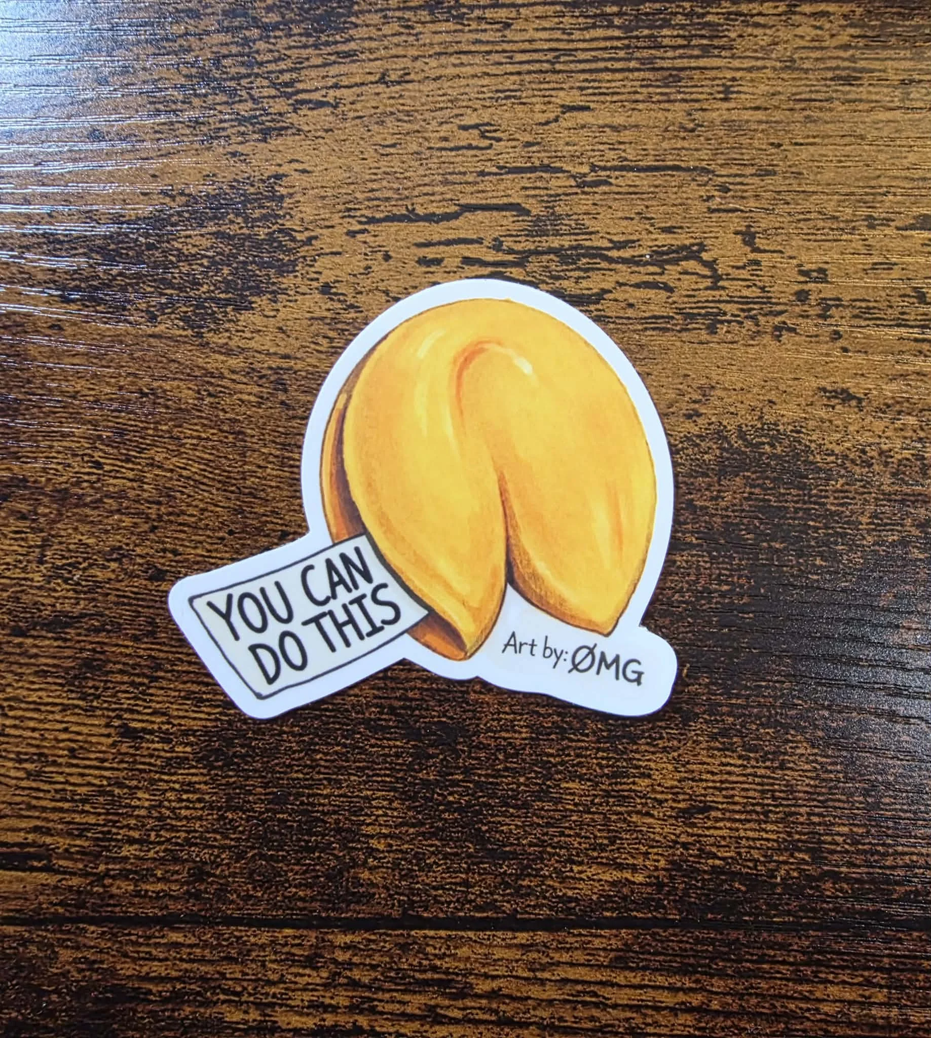 Fortune Cookie Sticker by Art by: ØMG