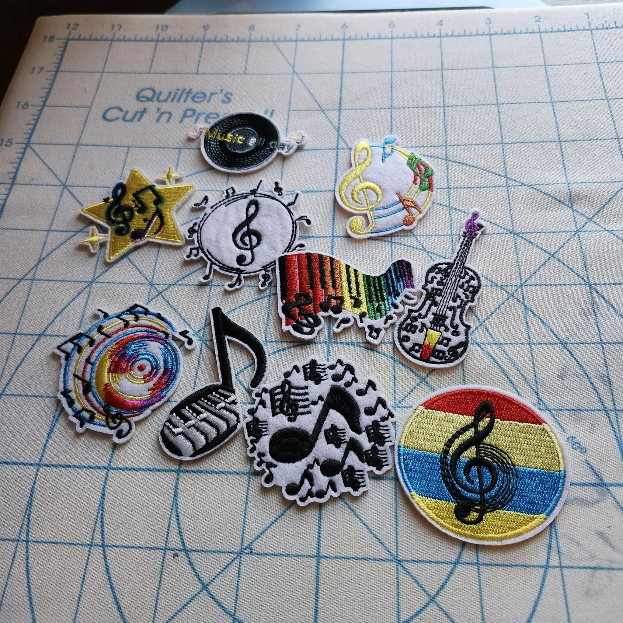 Music Themed Iron On Patches