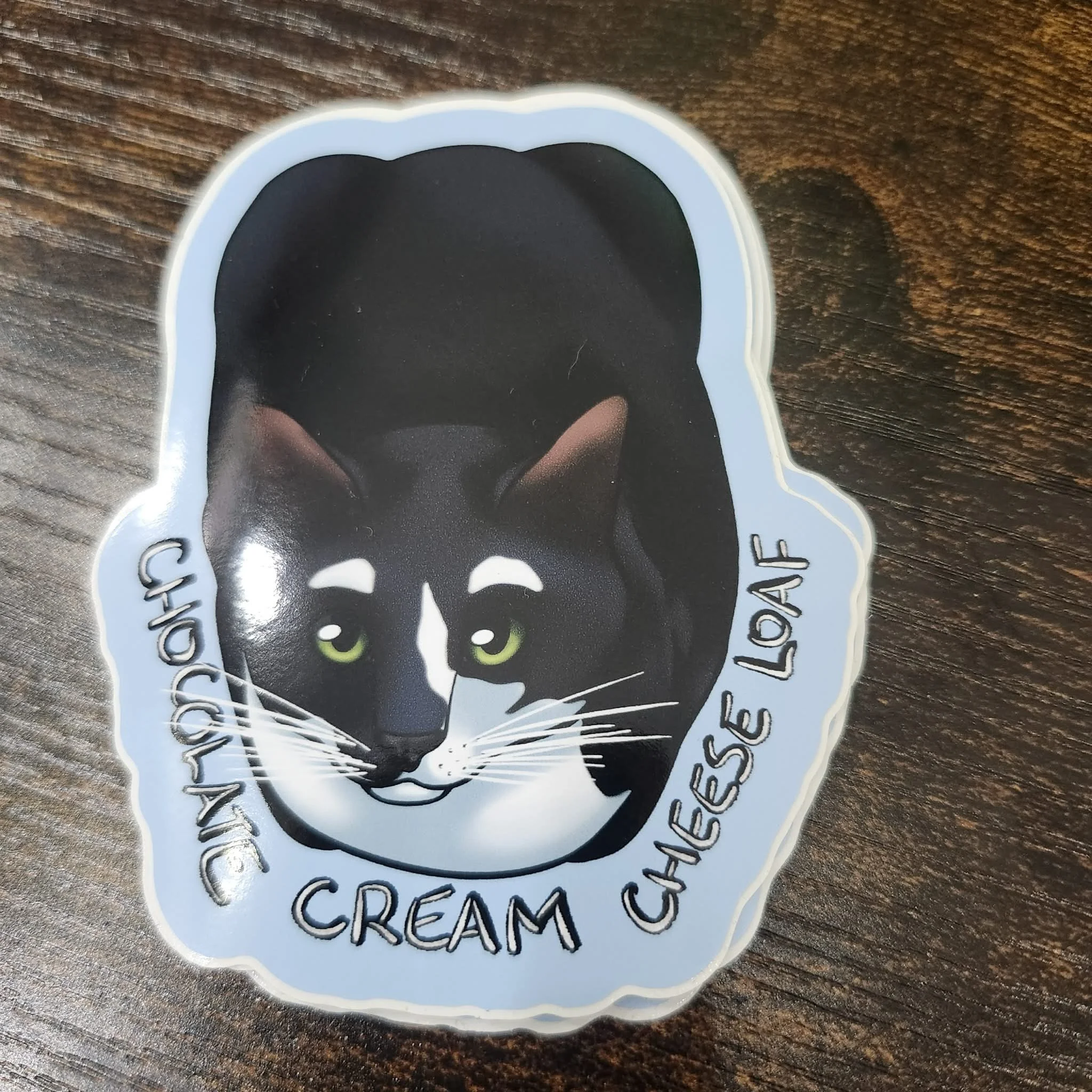 Chocolate Cream Cheese Loaf, Sticker / Decals by Lionheart Art and Designs