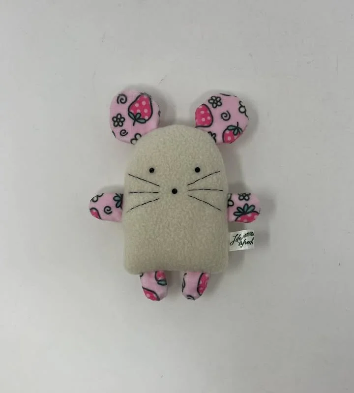 Strawberry Mouse Plushie by Life Afresh