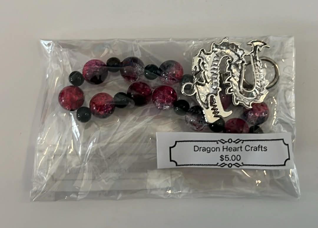 Beaded Dragon Key Chain by Dragon Heart Crafts