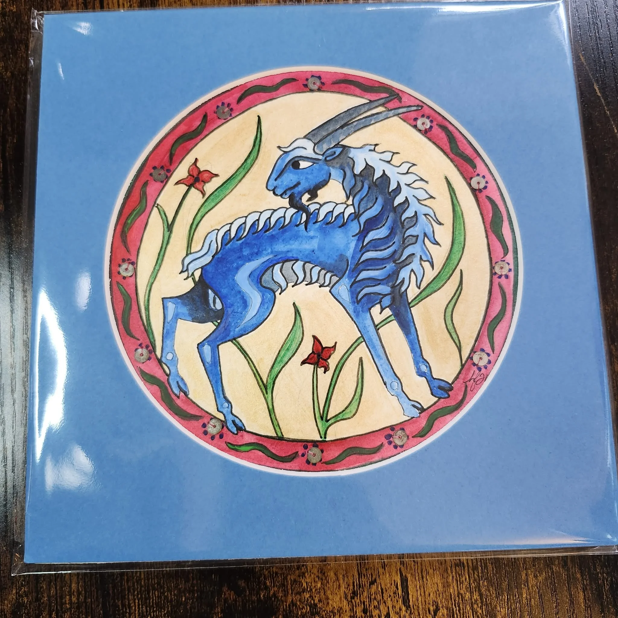 Goat by Needle Brush Hand Paint