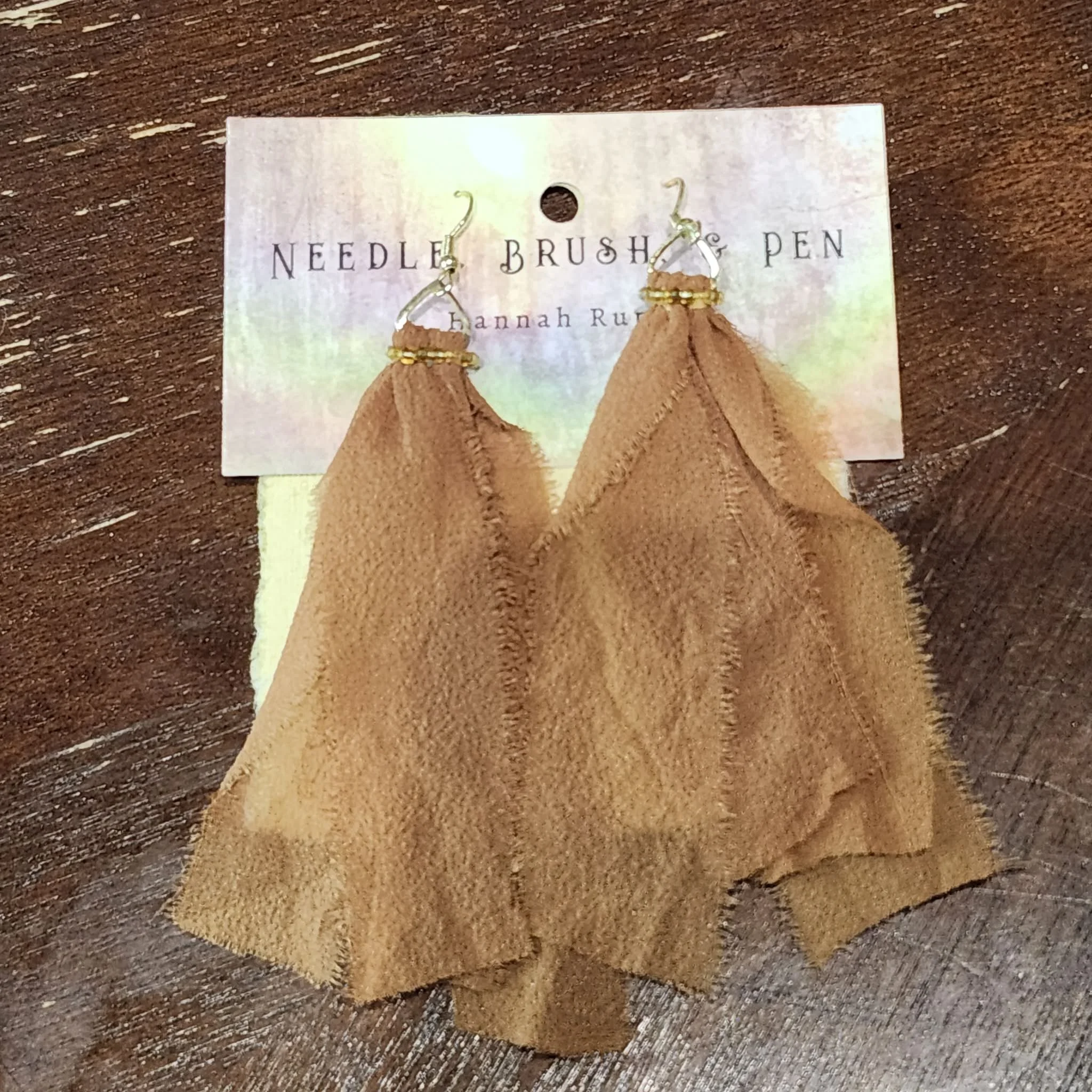 Historical Earrings by Needle Pen Hand Brush