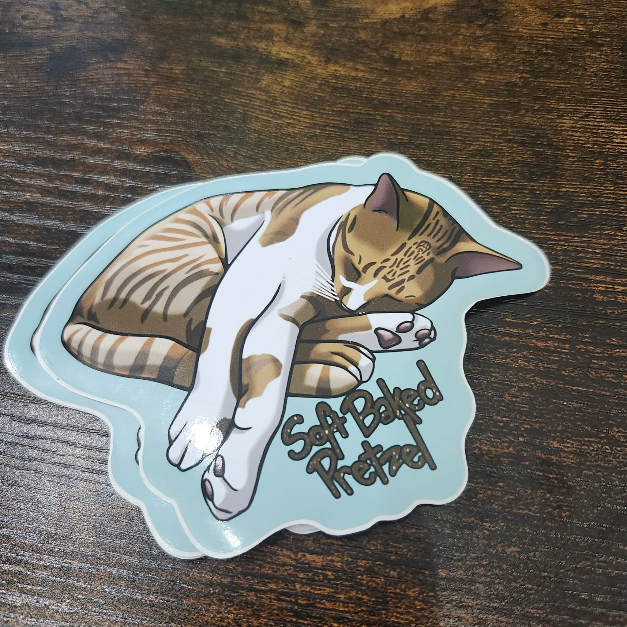 Soft Bellied Pretzel, Sticker / Decals by Lionheart Art and Designs