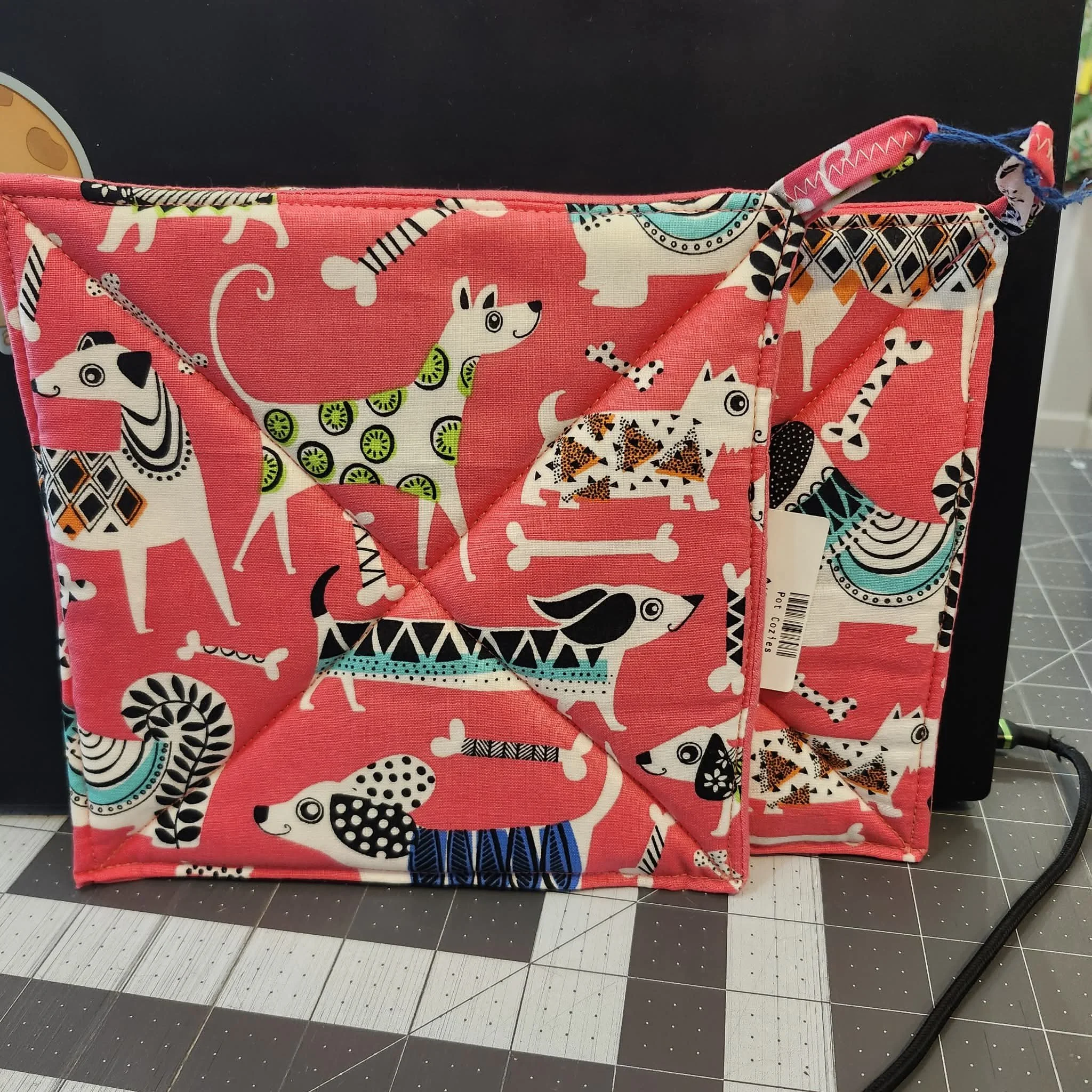 Dog Themed Pot Holders by Aundrea