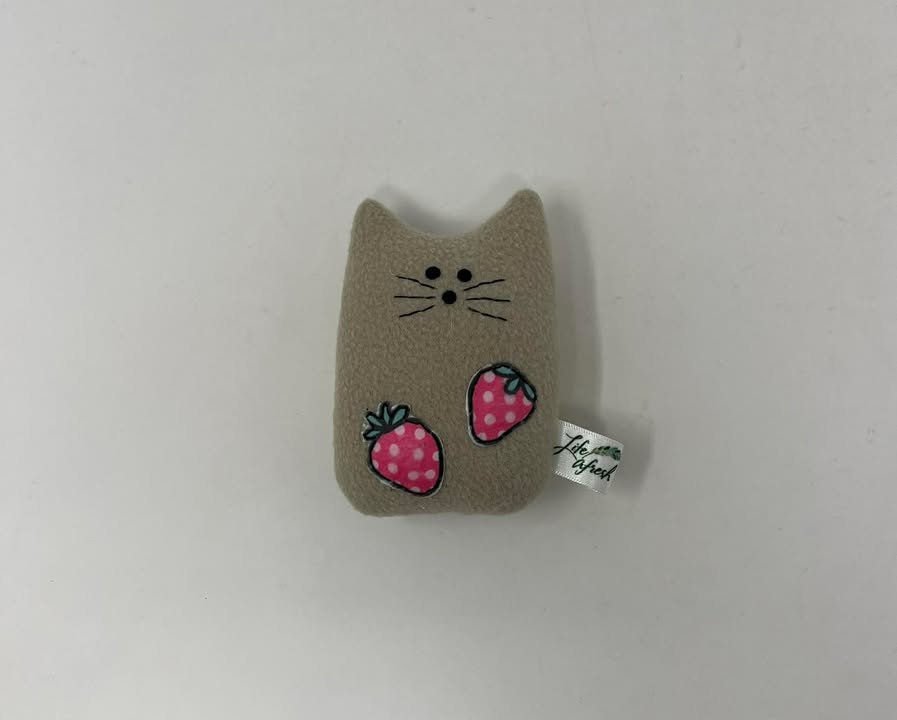 Strawberry Cat Plushie by Life Afresh