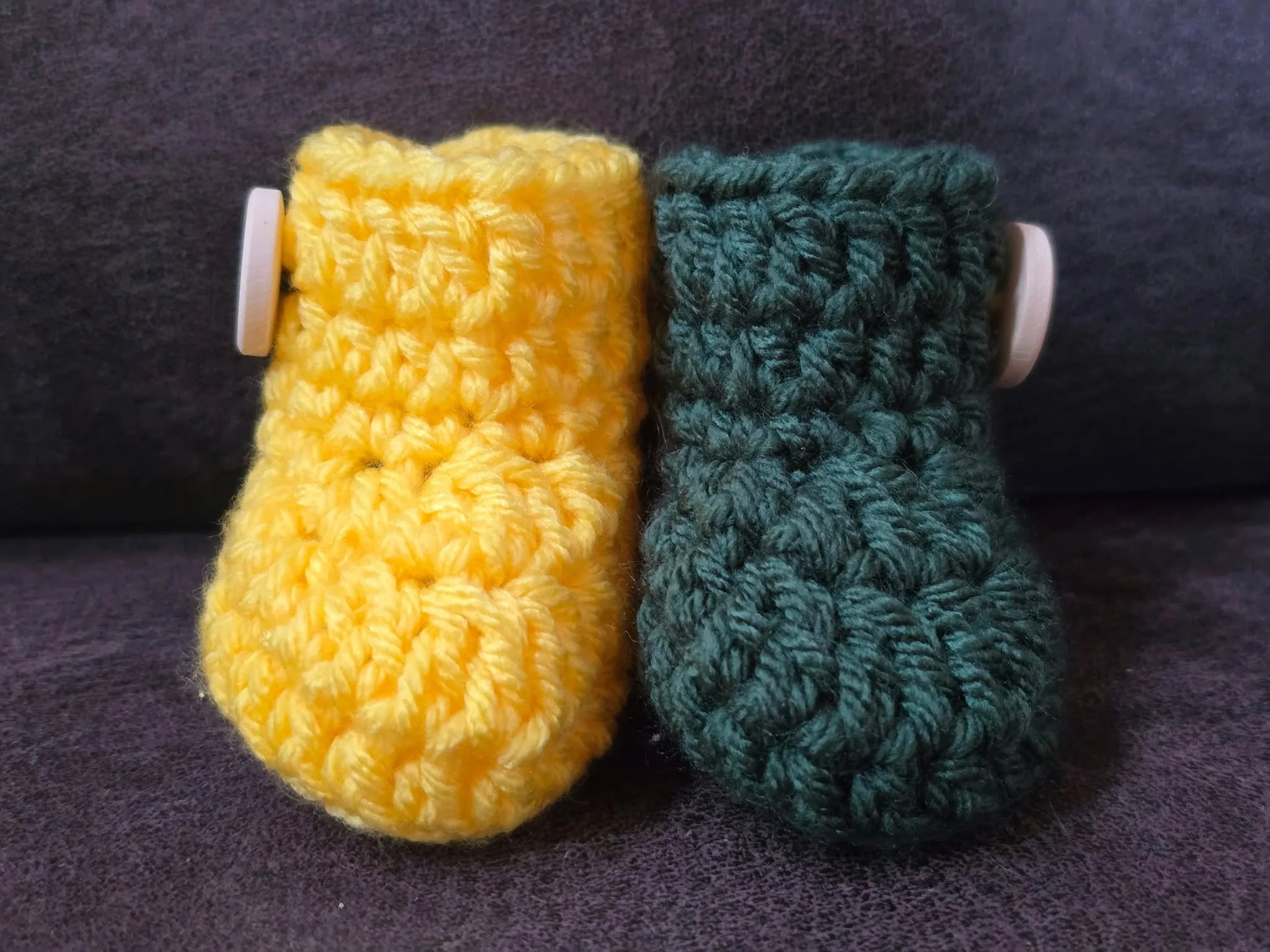 Crochet Preemie Baby Booties by Sandy Cisler