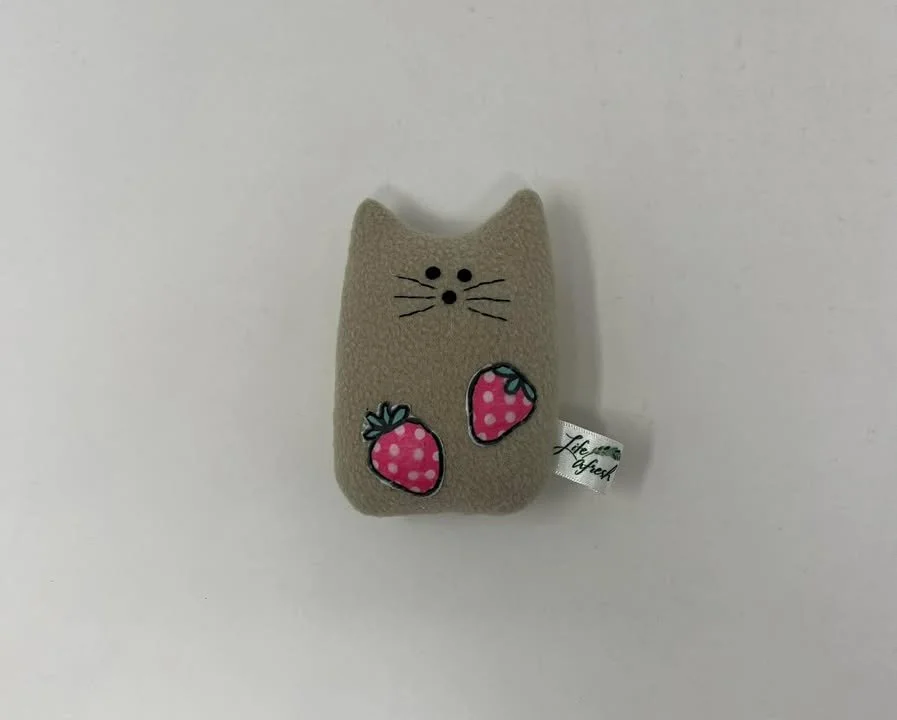 Strawberry Kitten Plushie by Life Afresh