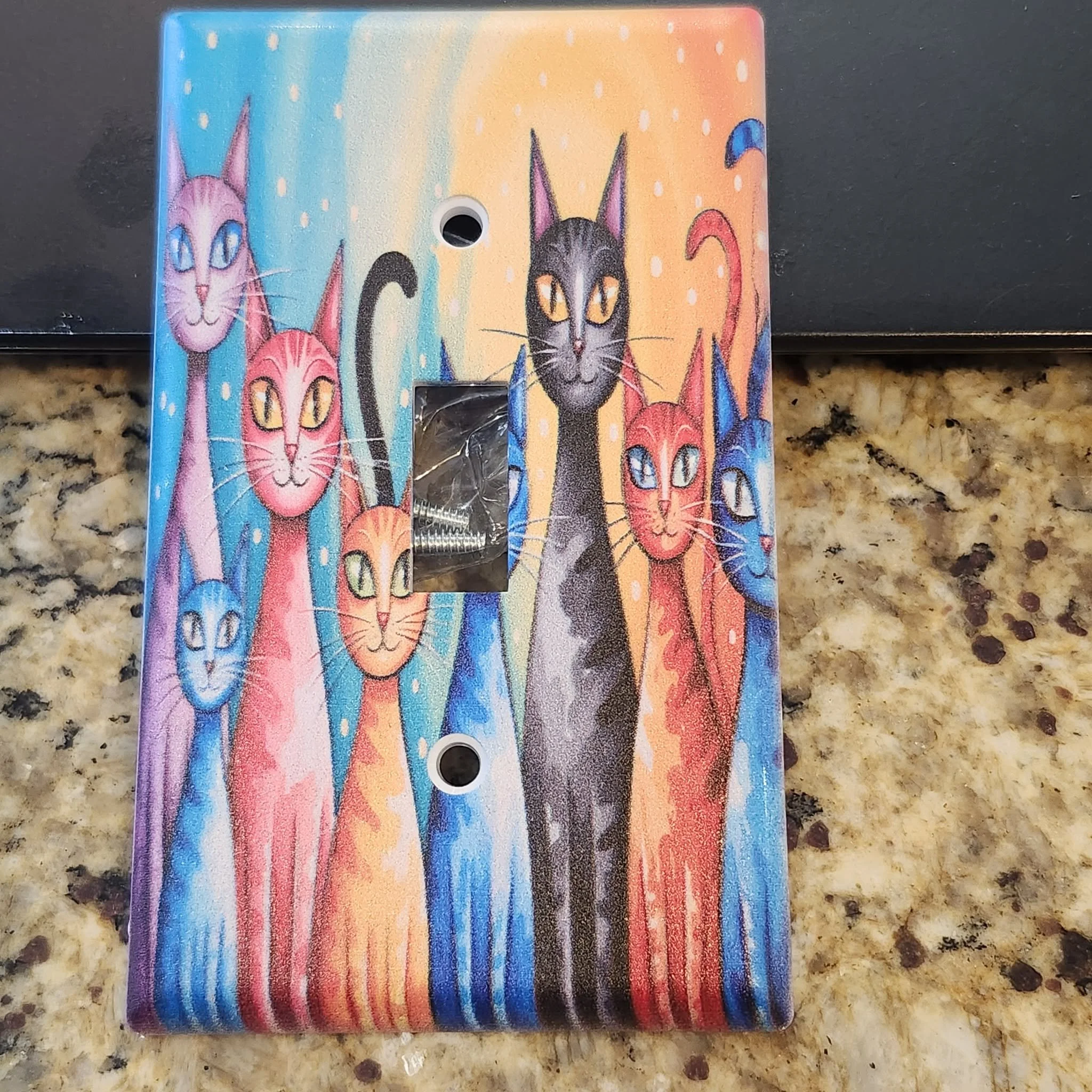 Cat, 1 Gang Toggler Switch Plate, Eowyn