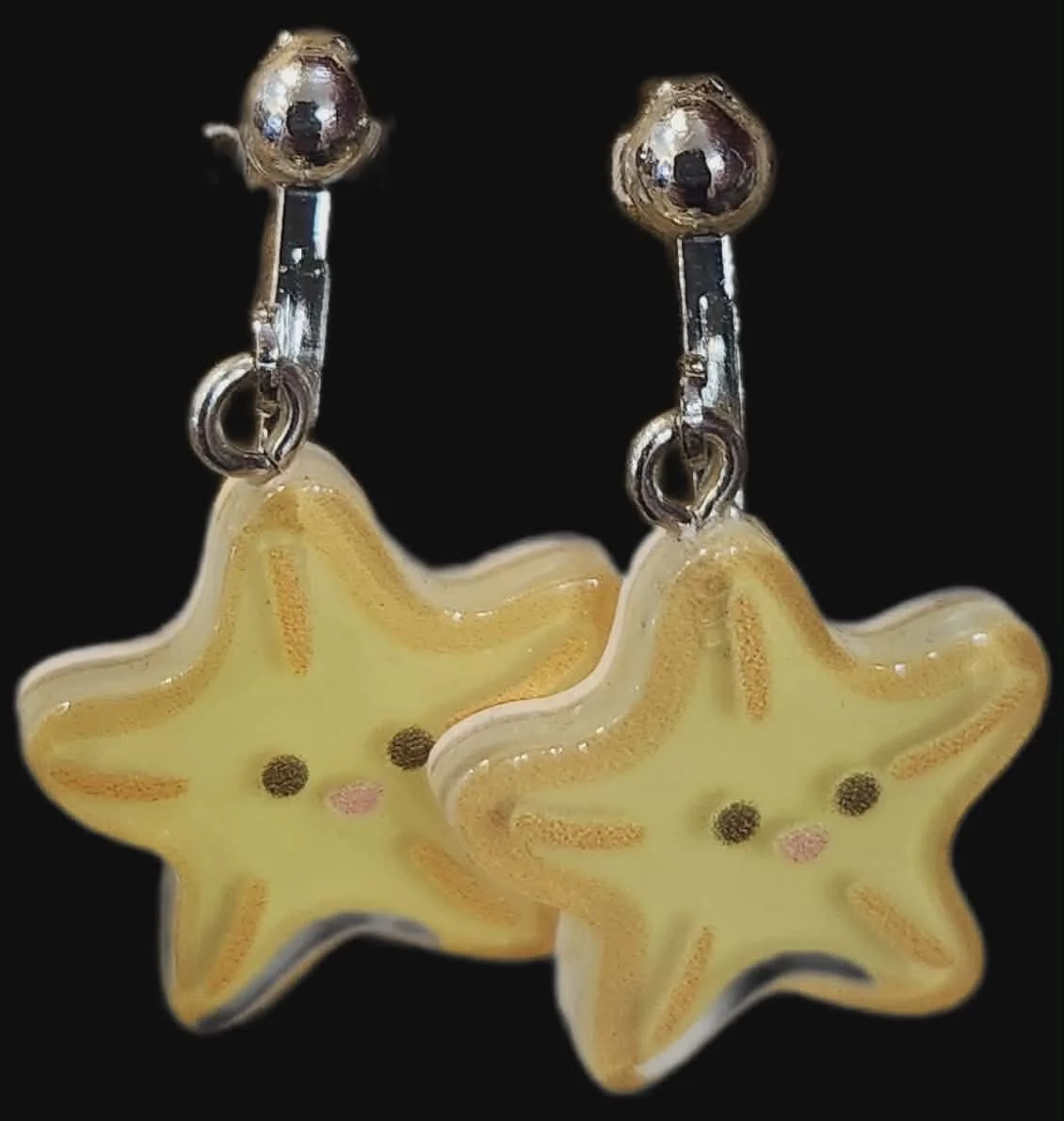 Clip on Star Earrings, By Sarah