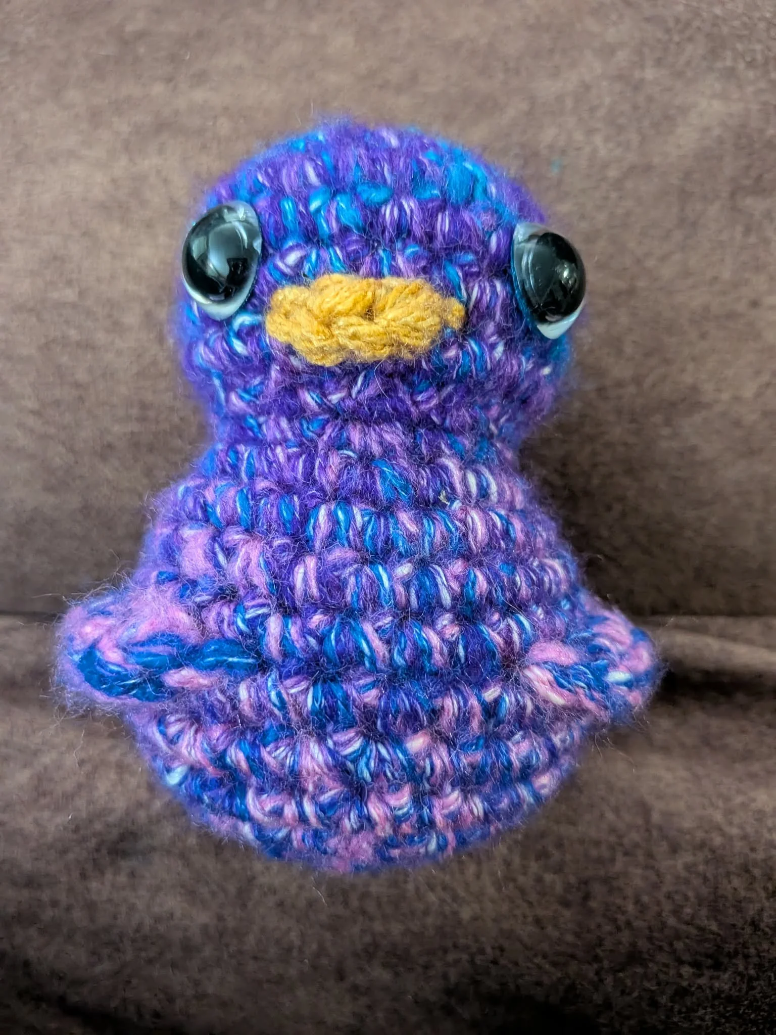 Purple and Blue, Duck Plushie by Kit Designs