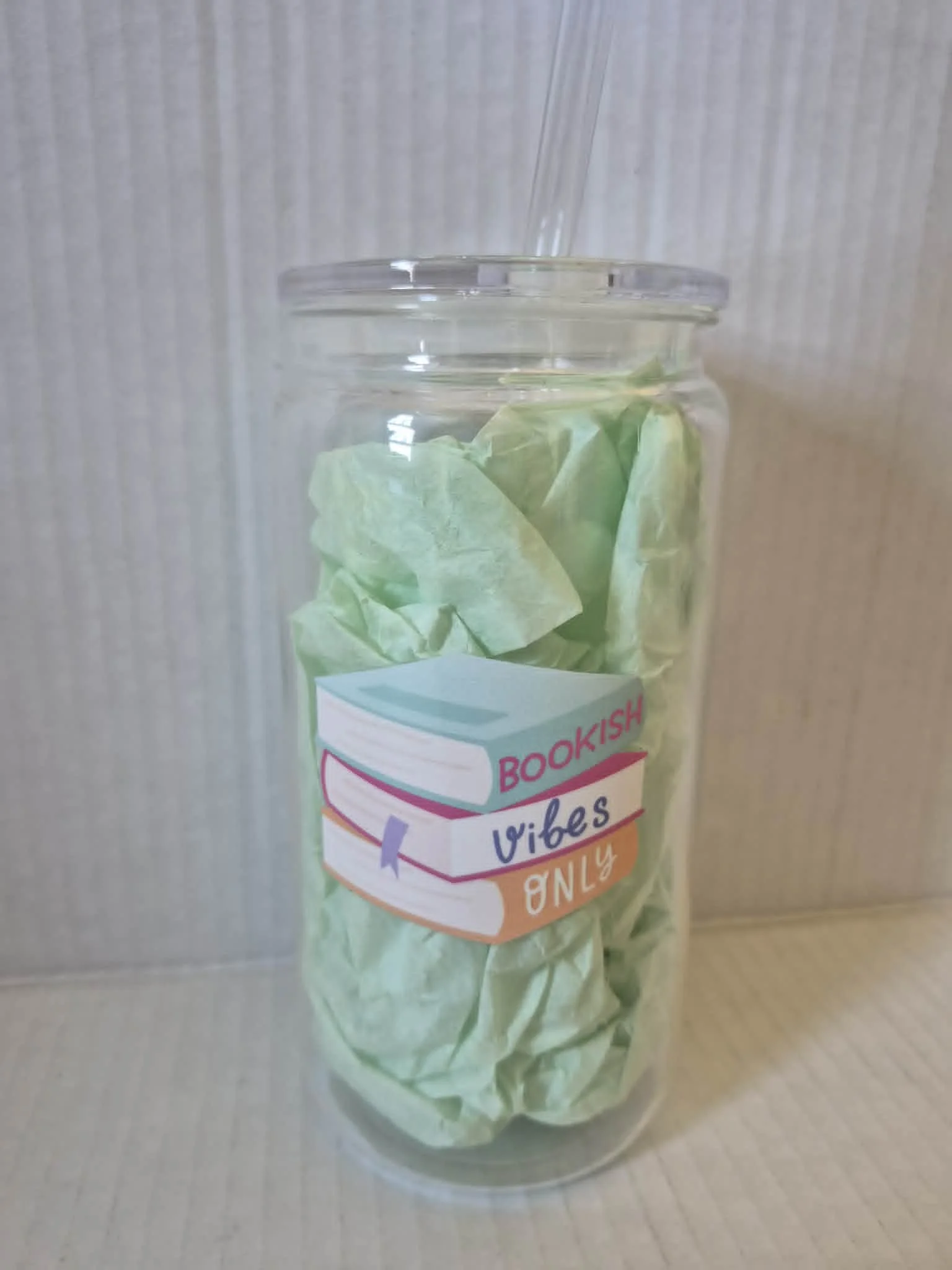 Bookish Vibes Only Water Cup by Dragon Heart Crafts
