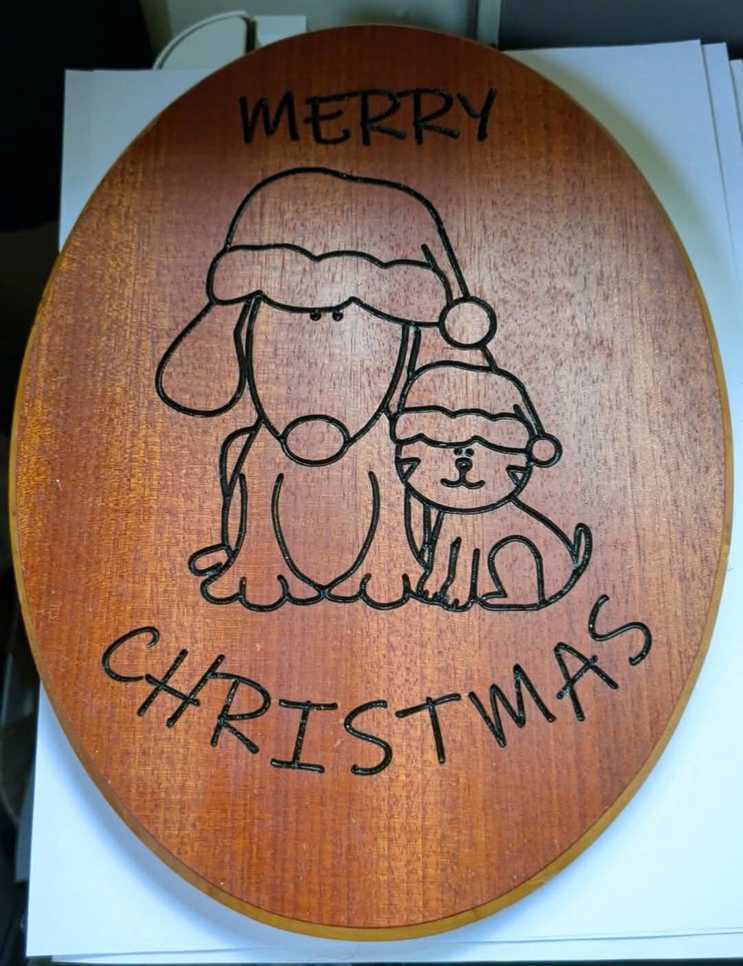Merry Christmas Sign by Randy Lasee