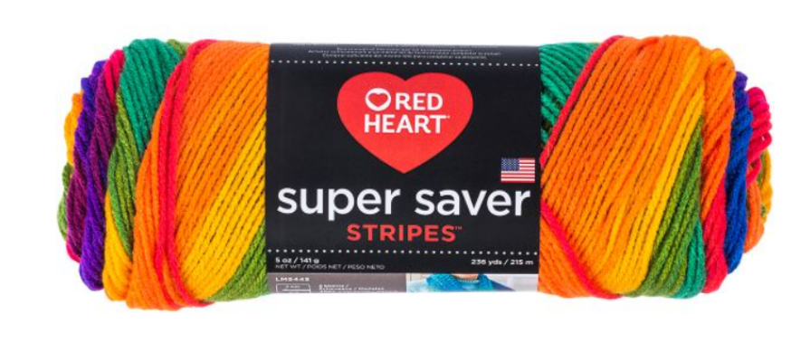 Red Heart Super Saver Stripes color Favorite Stripe, Taeolin's Artifacts
