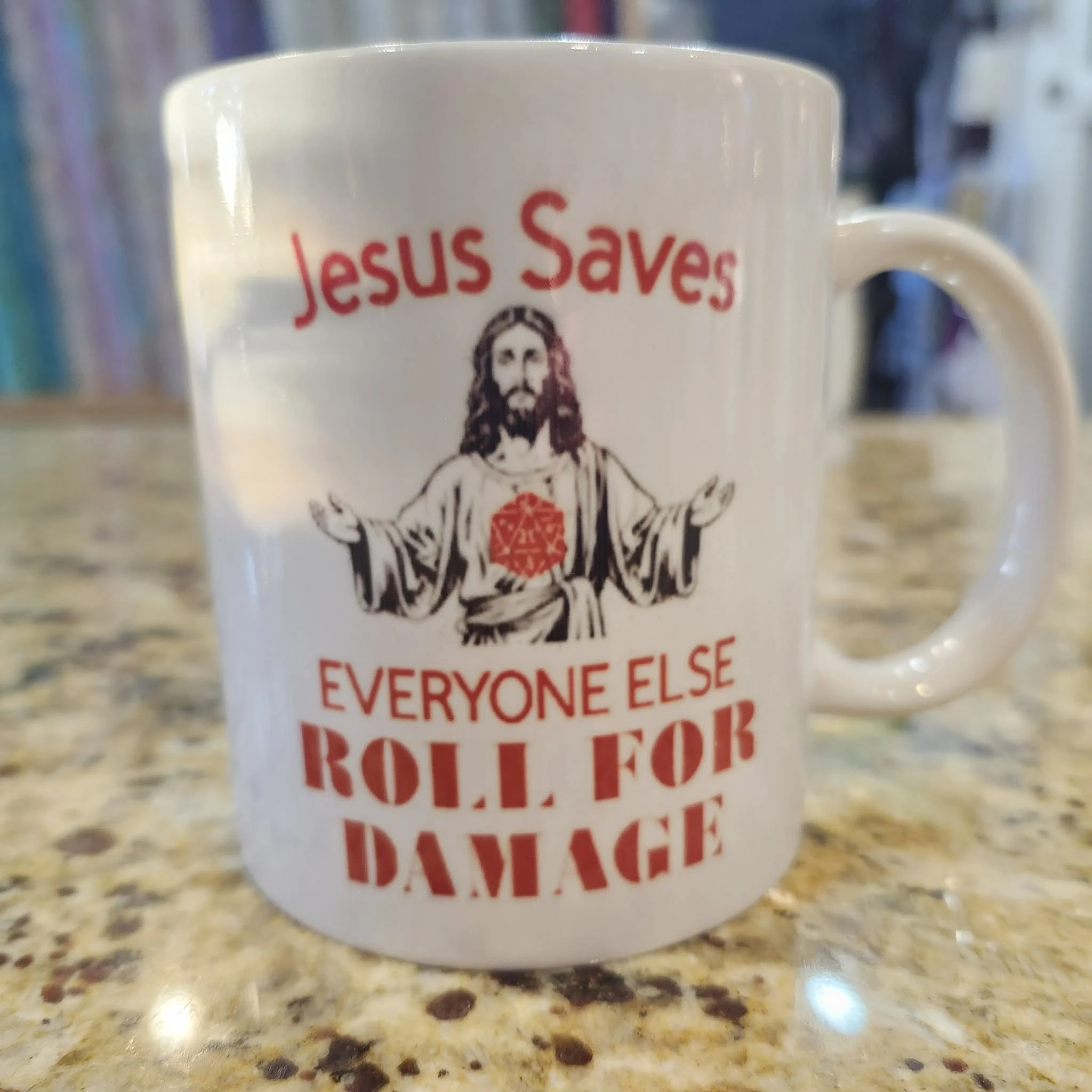 Jesus Saves, Roll For Damage, by Patty