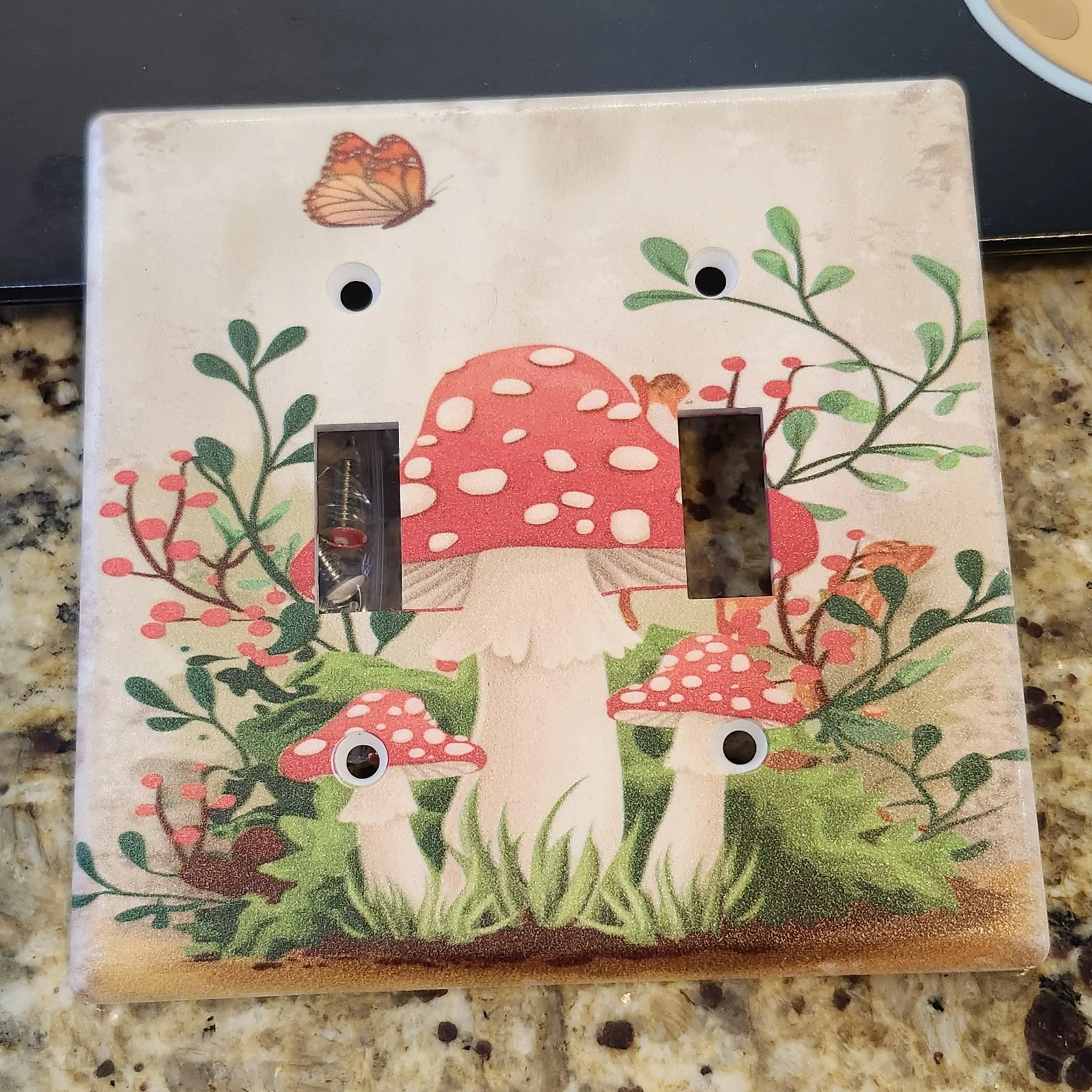 Mushroom 2 Gang Toggle Switch