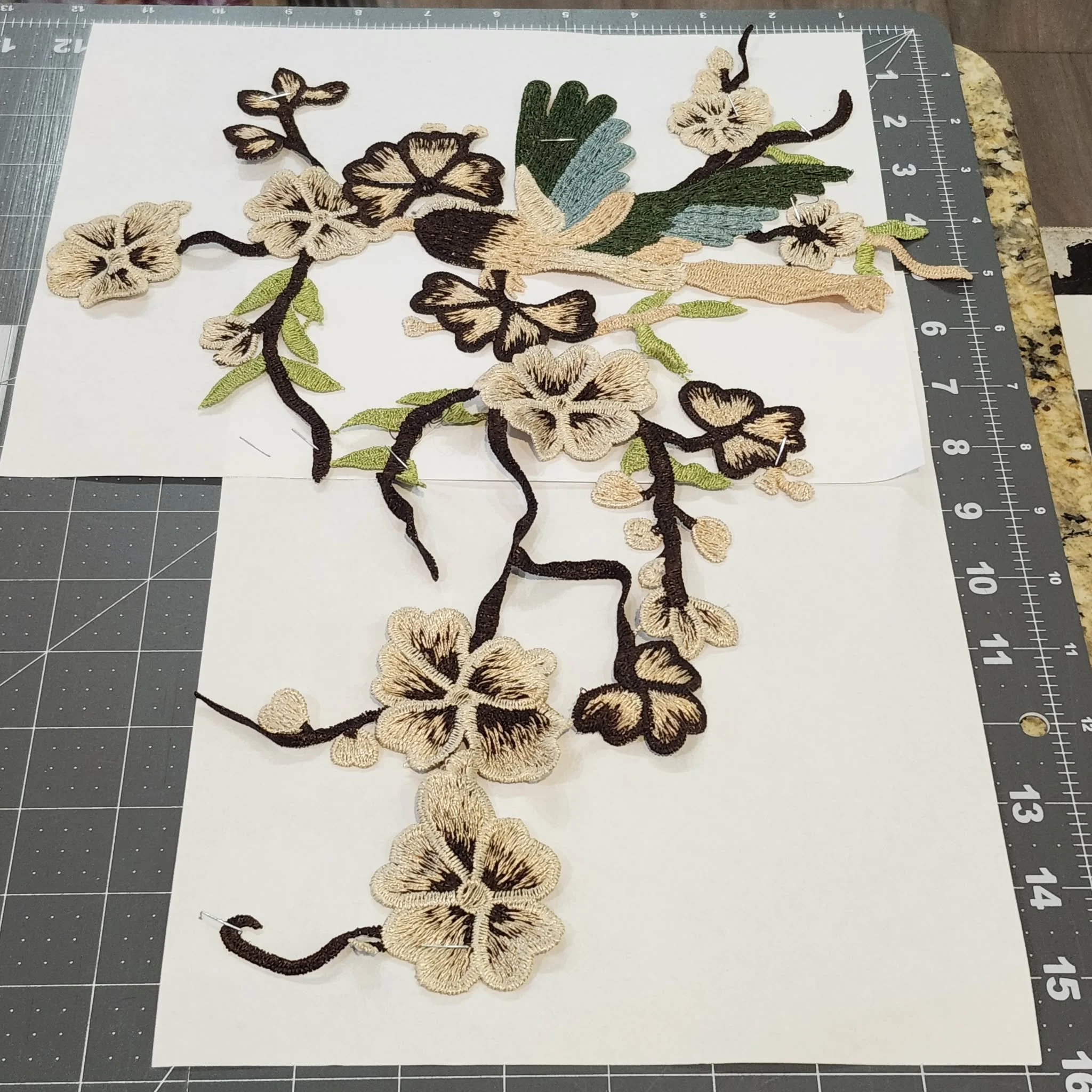 Embroidered Bird Applique Patch