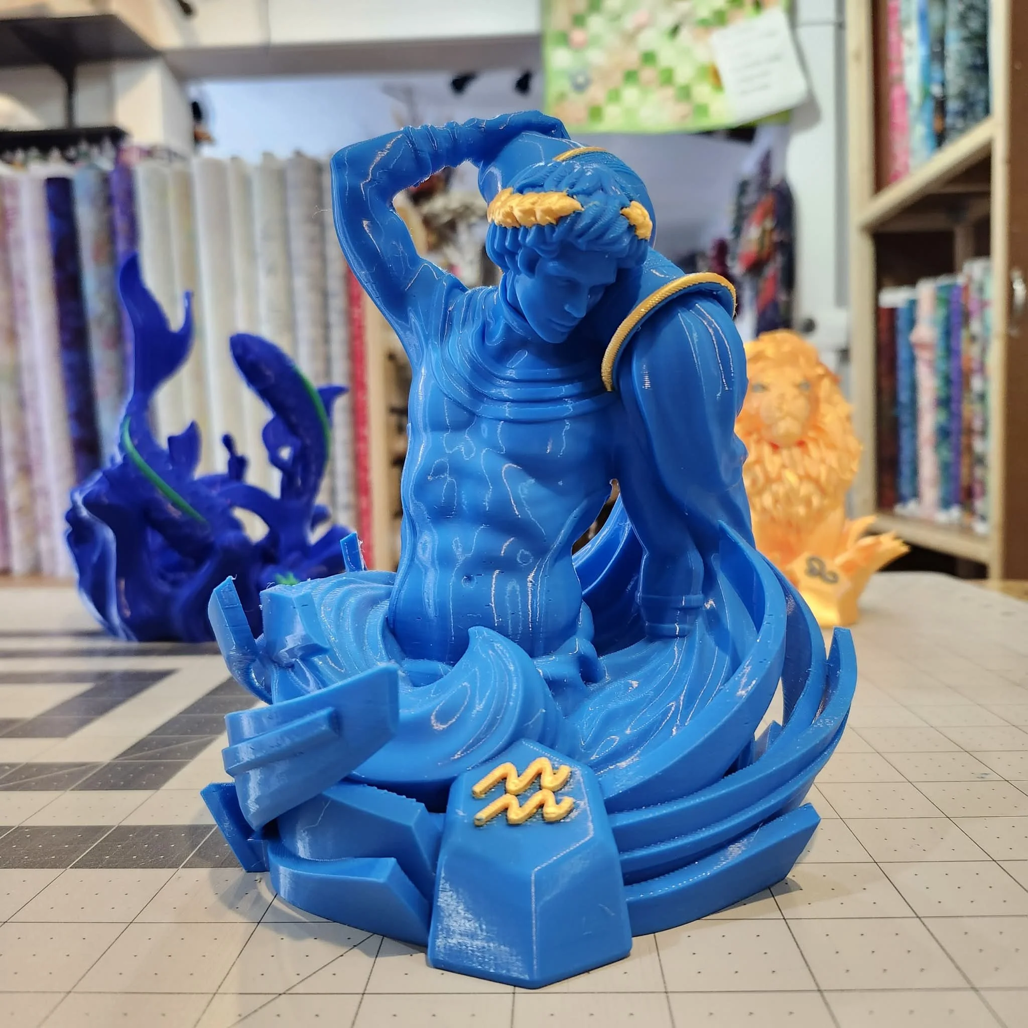 Aquarius Zodiac Statue, by Holly Ripley