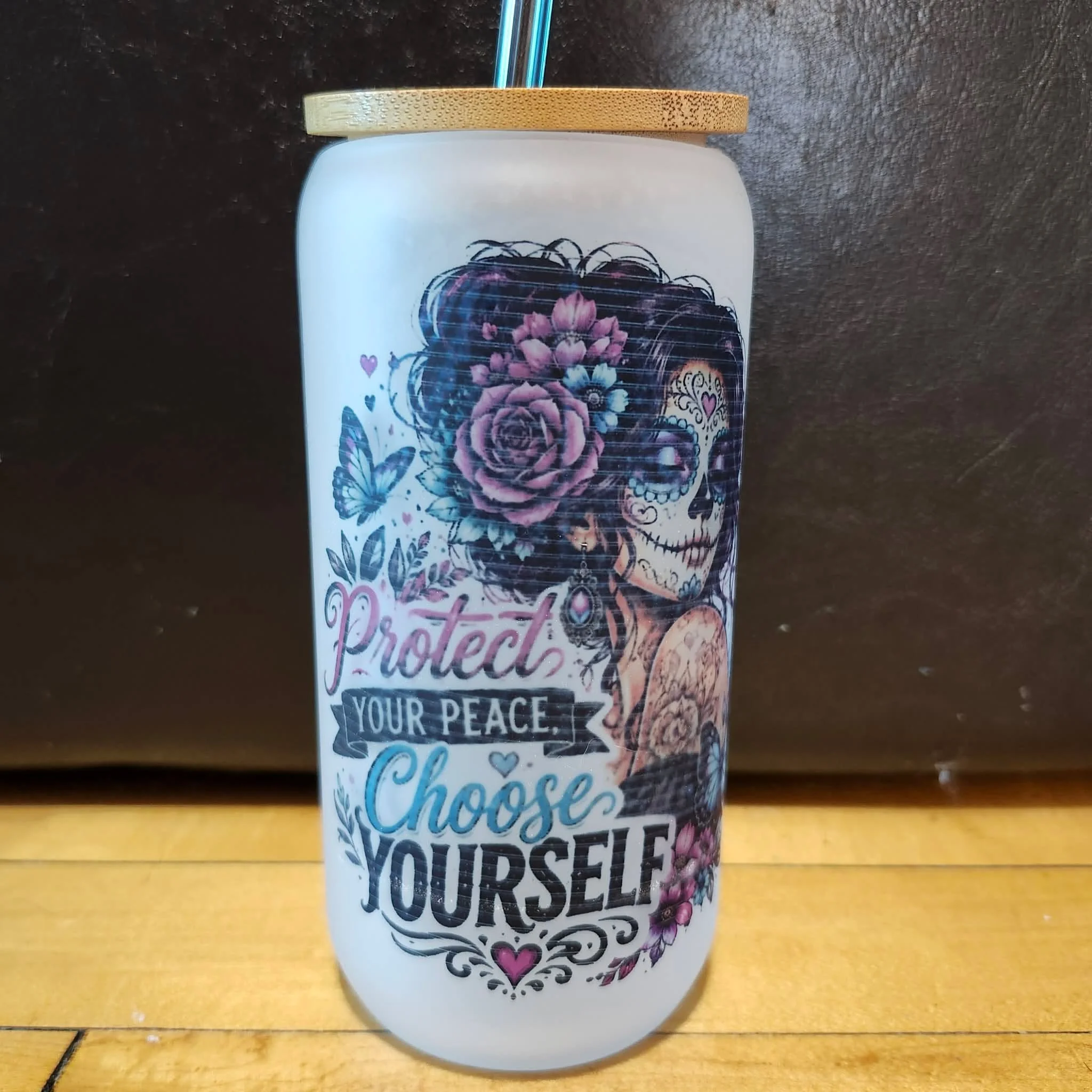 Choose Yourself, Glass Tumber by Laura