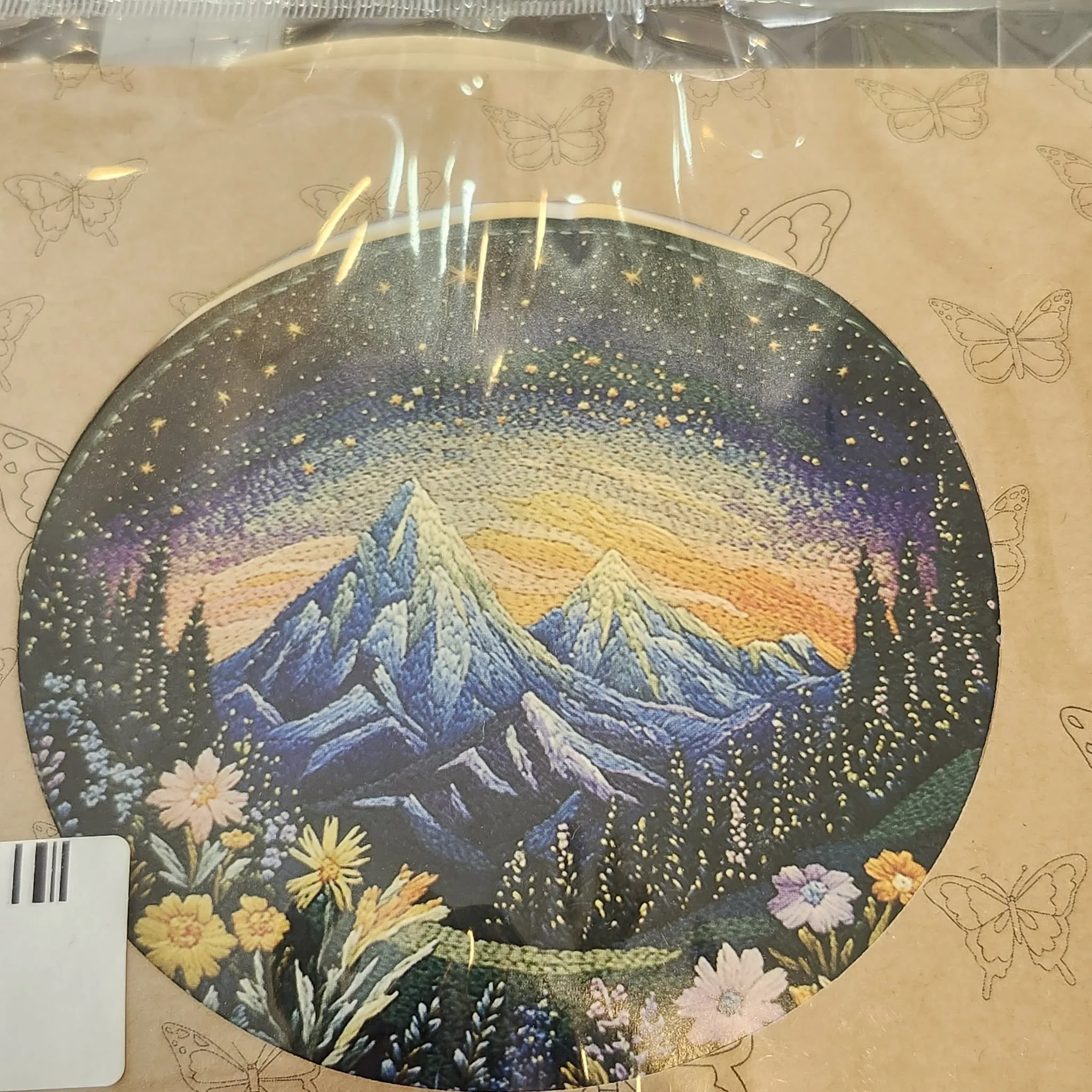 Embroidery Kit, Mountain Scene