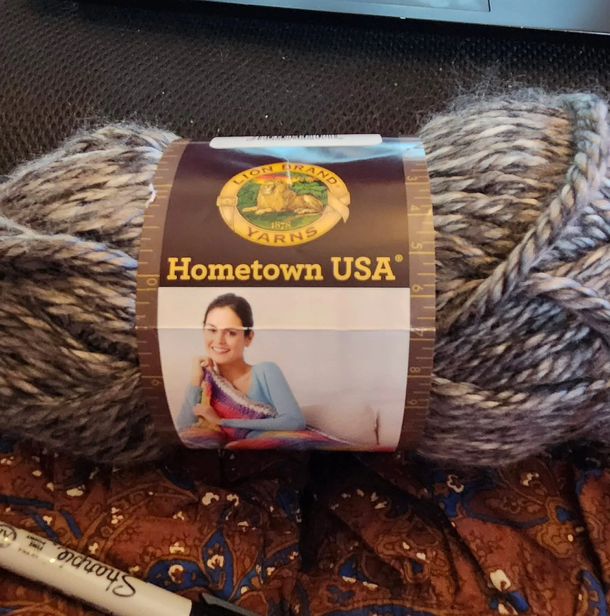 Lion Brand Hometown USA Yarn-1 ANCHORAGE ICE 4oz/64yd, Taeolin's Artifacts