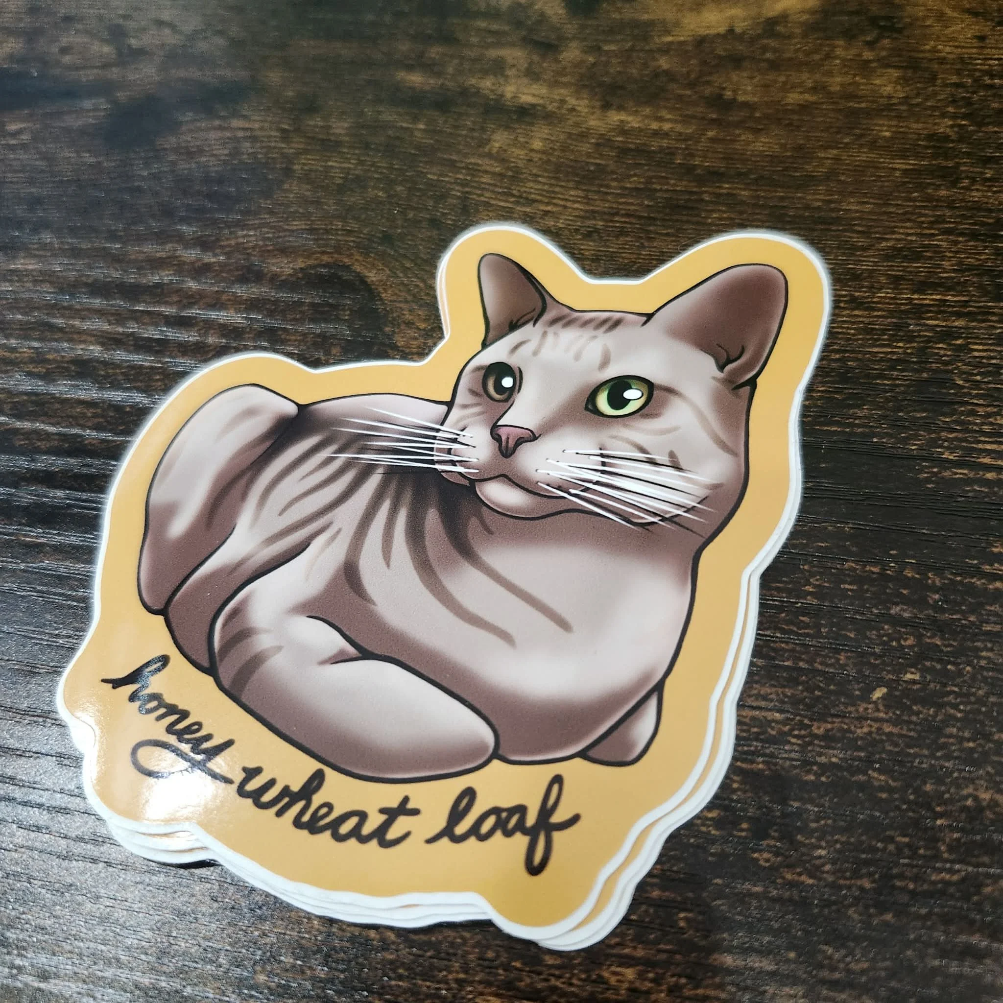 Honey Wheat Loaf, , Sticker / Decal by Lionheart Art and Designs
