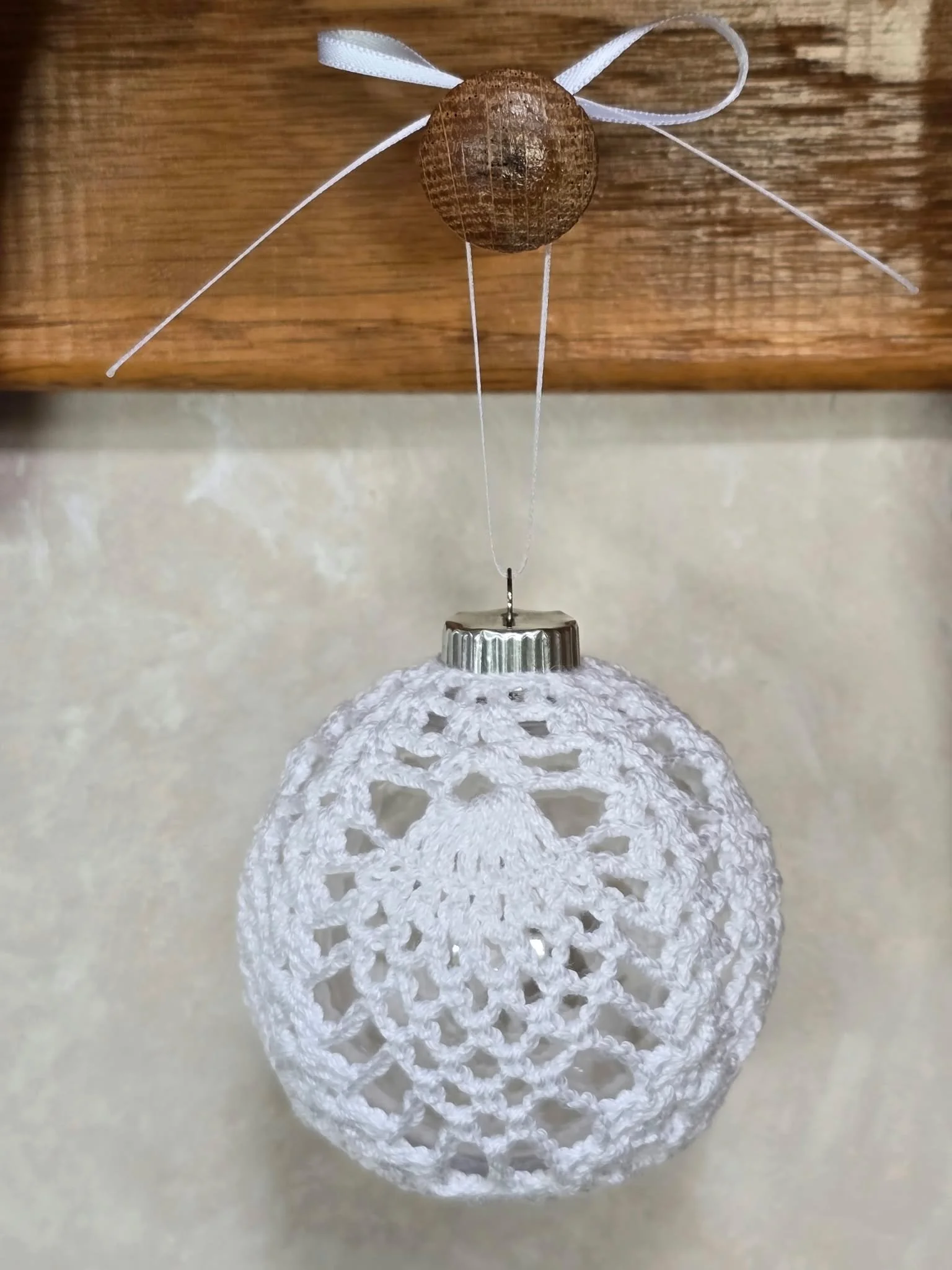 2 1/2" crocheted Christmas ornament  Cozy Cabin Crochet and Gifts