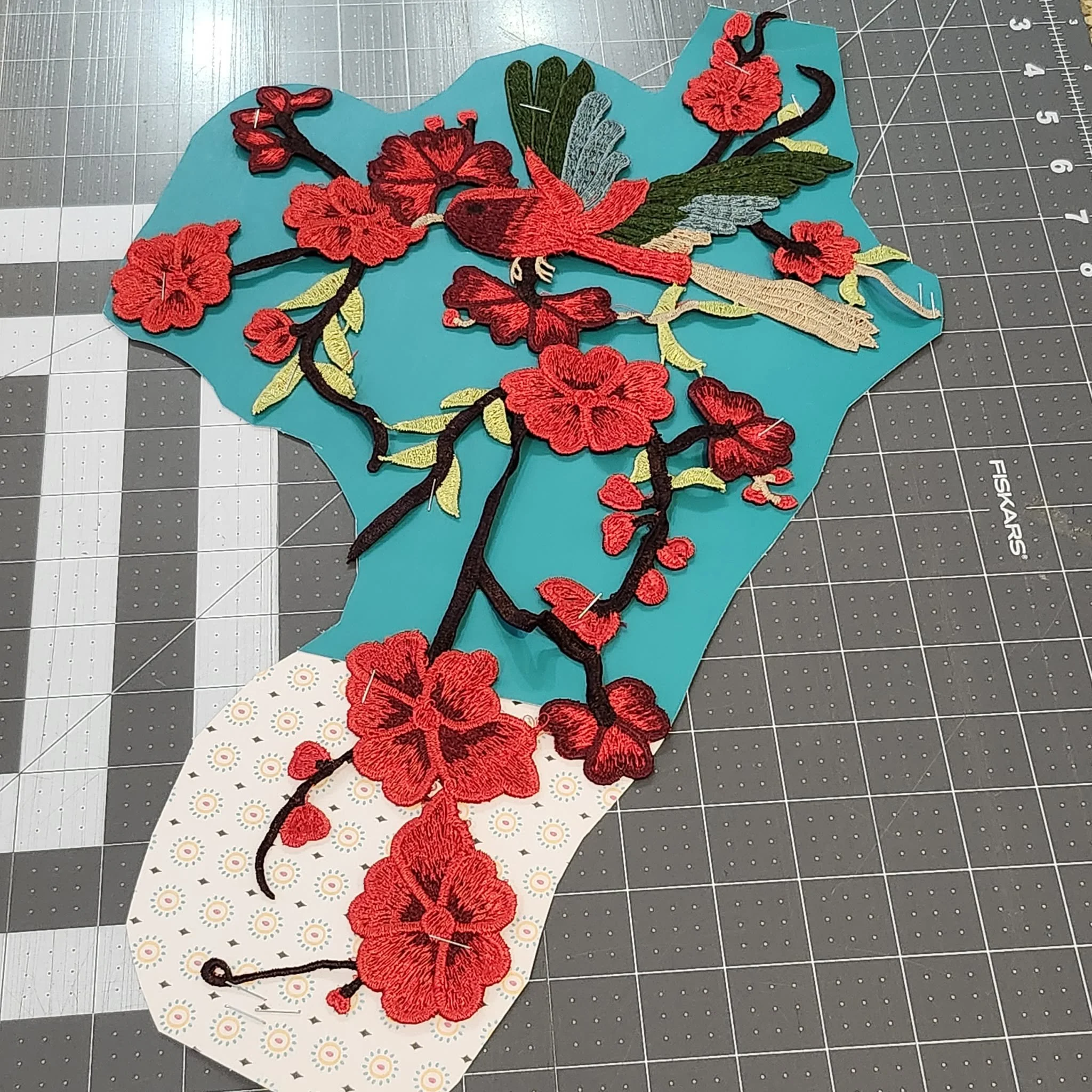 Embroidered Bird Applique Patch