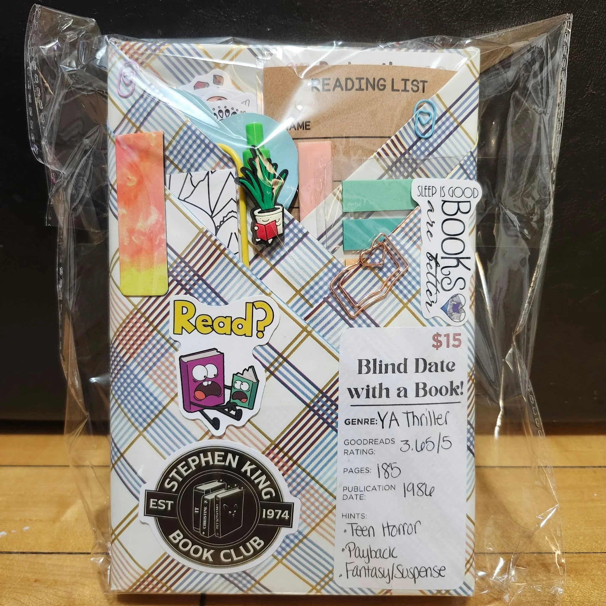 Blind Date With A Book, YA Thriller. From Krystina