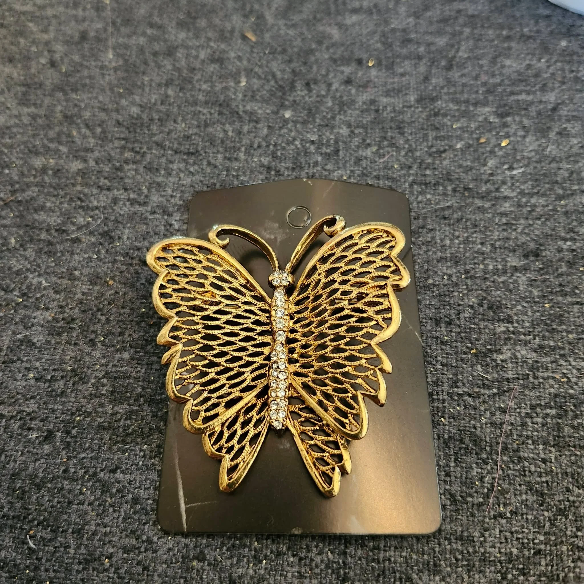 Vintage Butterfly Cloak Clip / Brooch