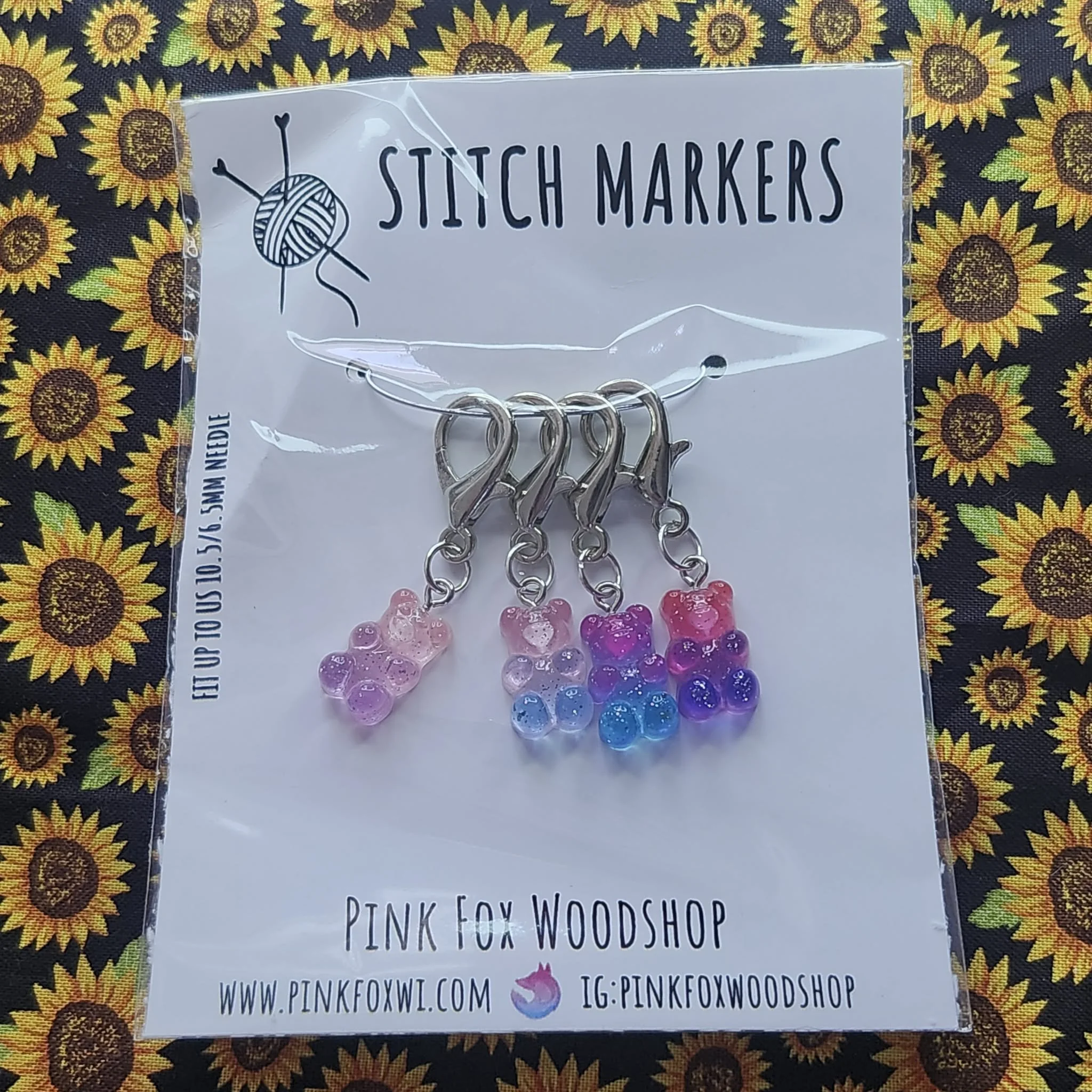 Stitch Markers by Pink Fox Wood Shop
