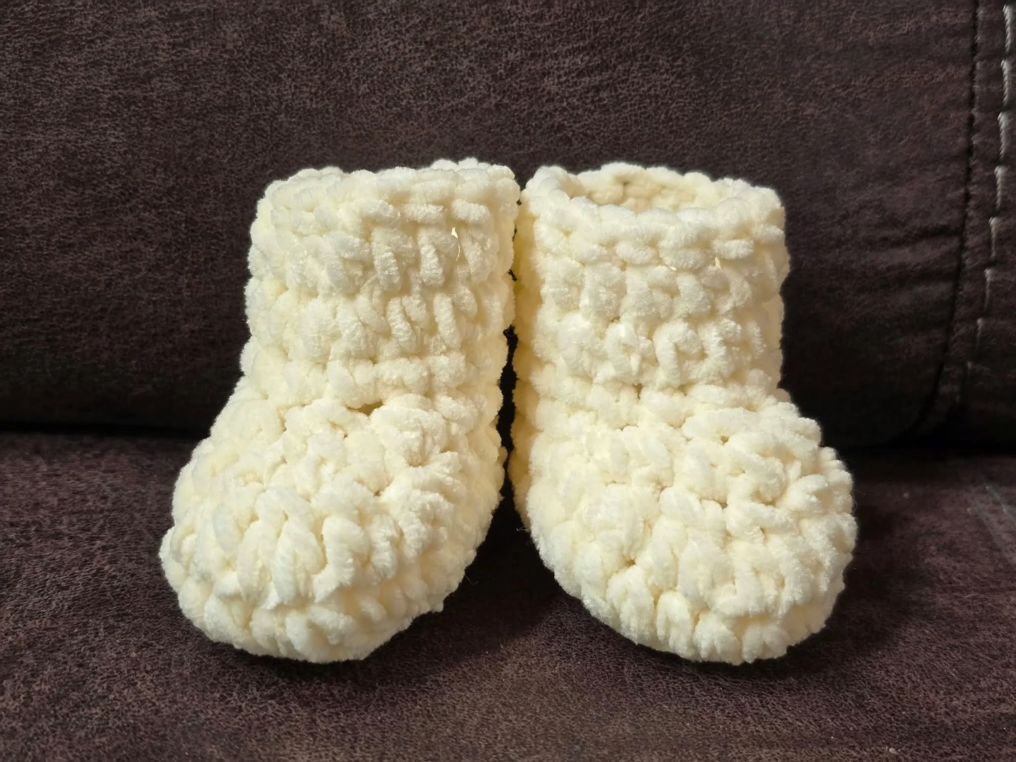 Crochet Preemie Baby Booties by Sandy Cisler