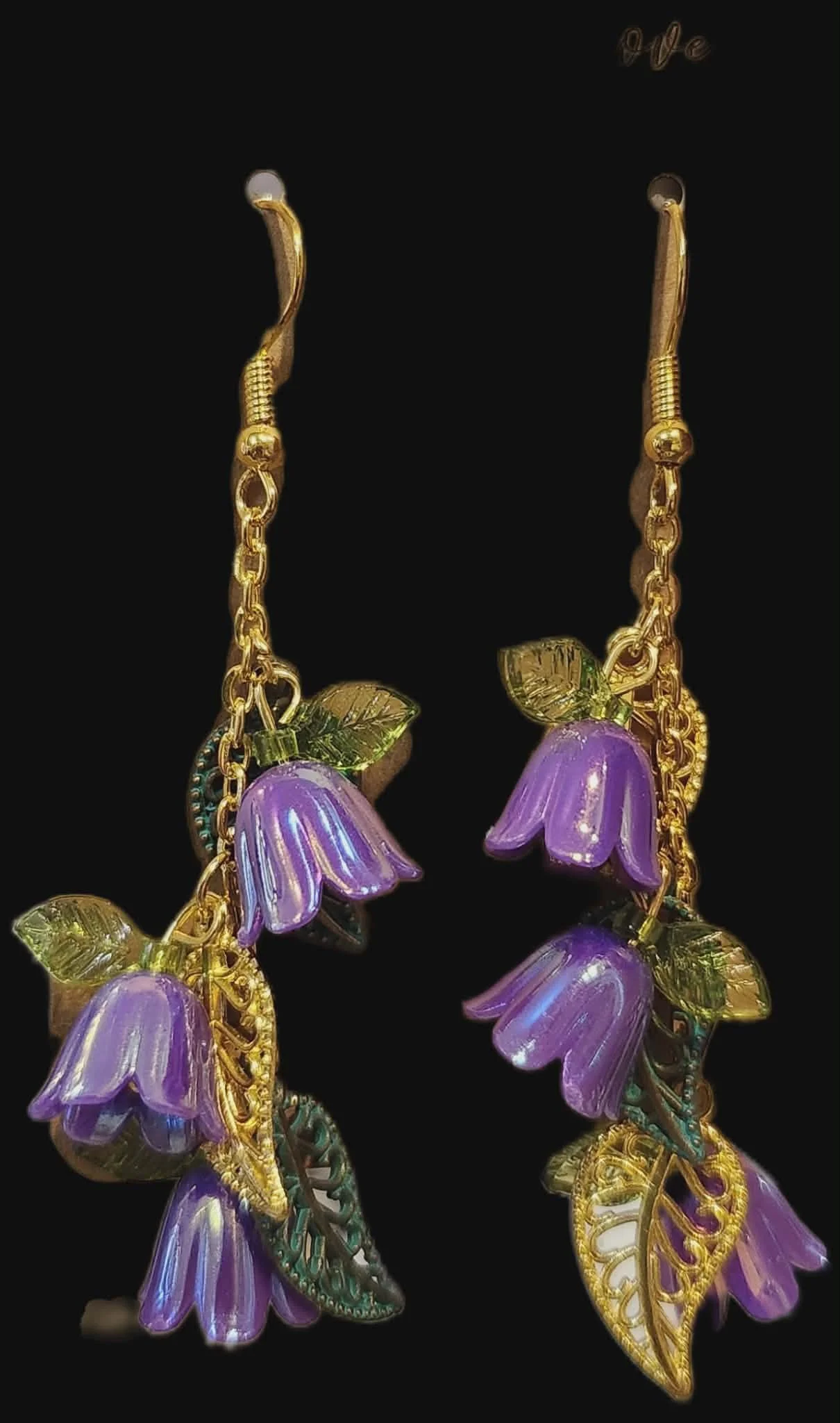 Purple Flower Dangle by Eowyn