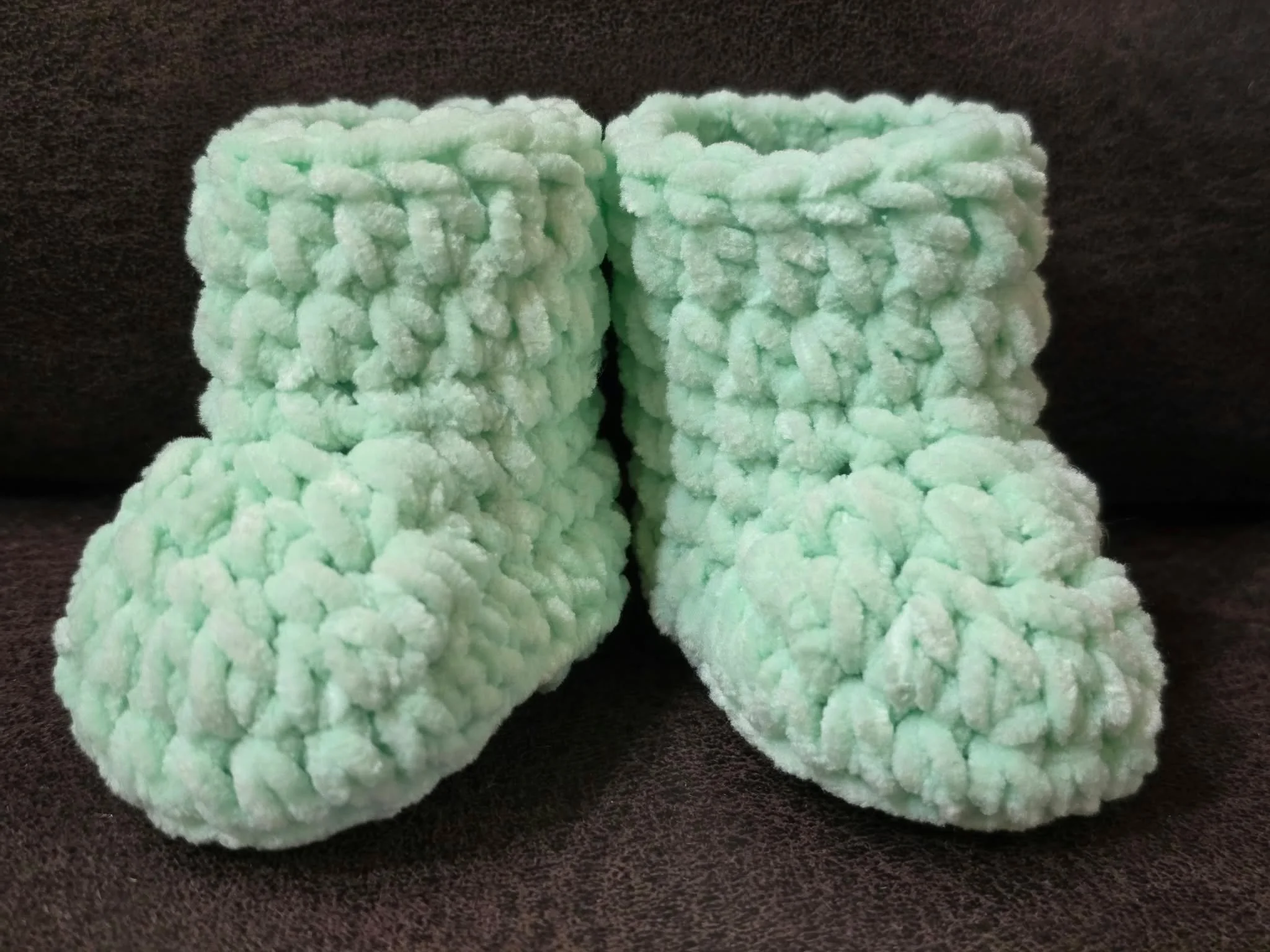 Baby Booties, handmade by Sandy Cisler