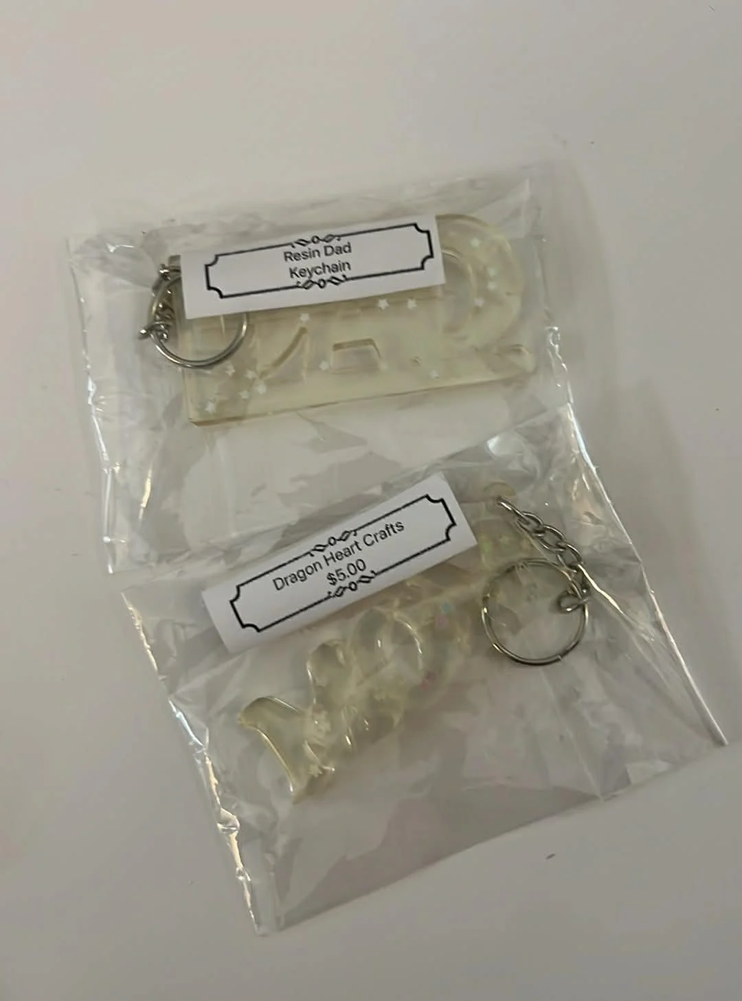 Mom and Dad Themed Key Chains by Dragon Heart Crafts