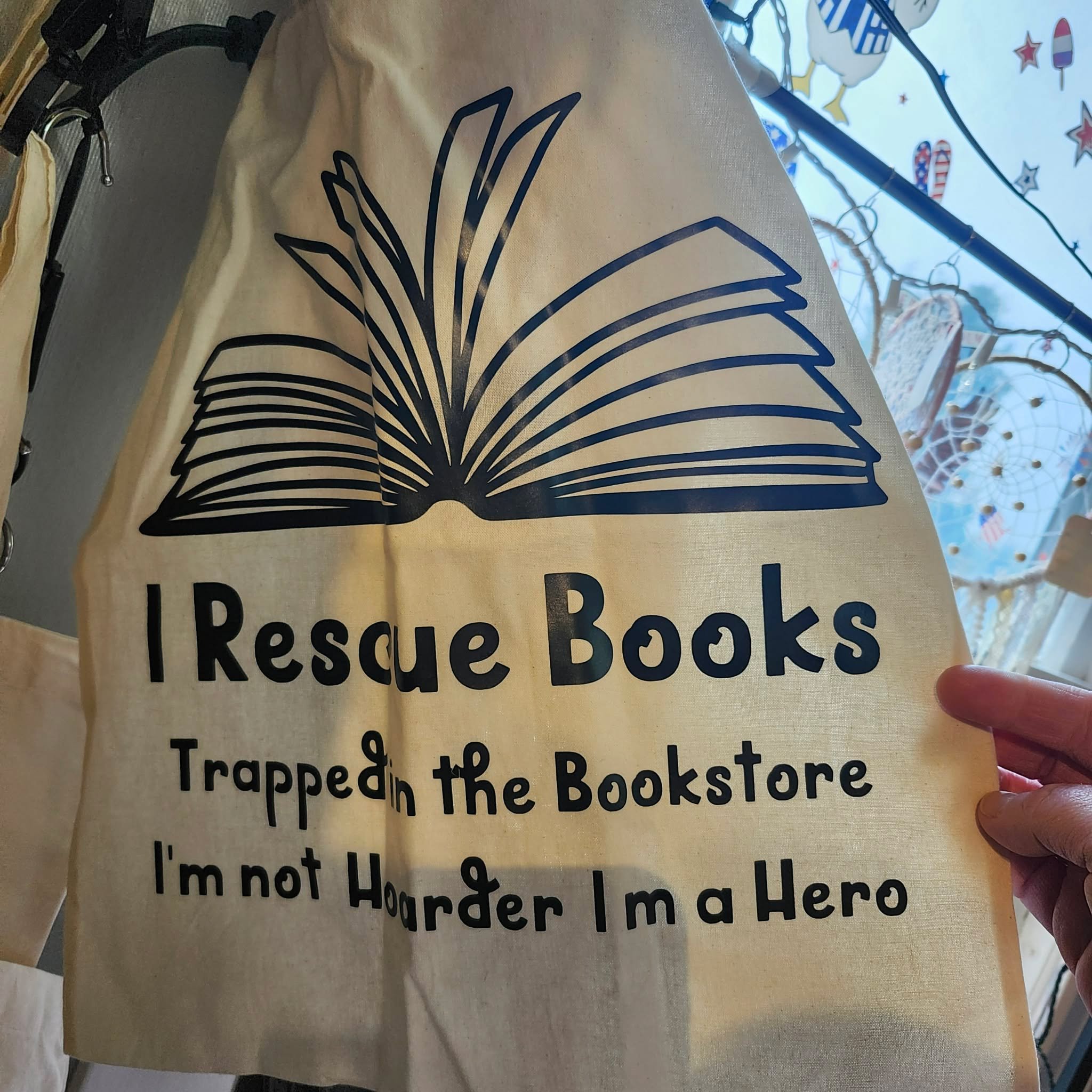 I Rescue Books, Tote, by 3DRAWcreations