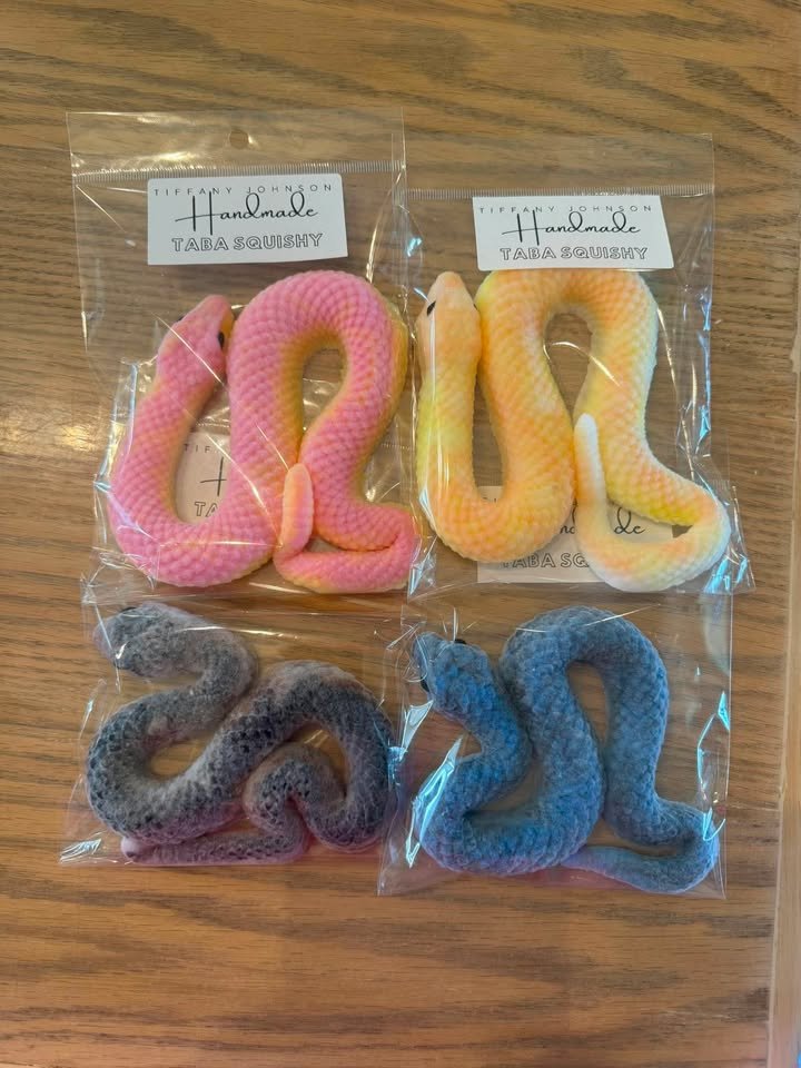 Snake,, Taba Squishy by Tiffany Johnson Handmade