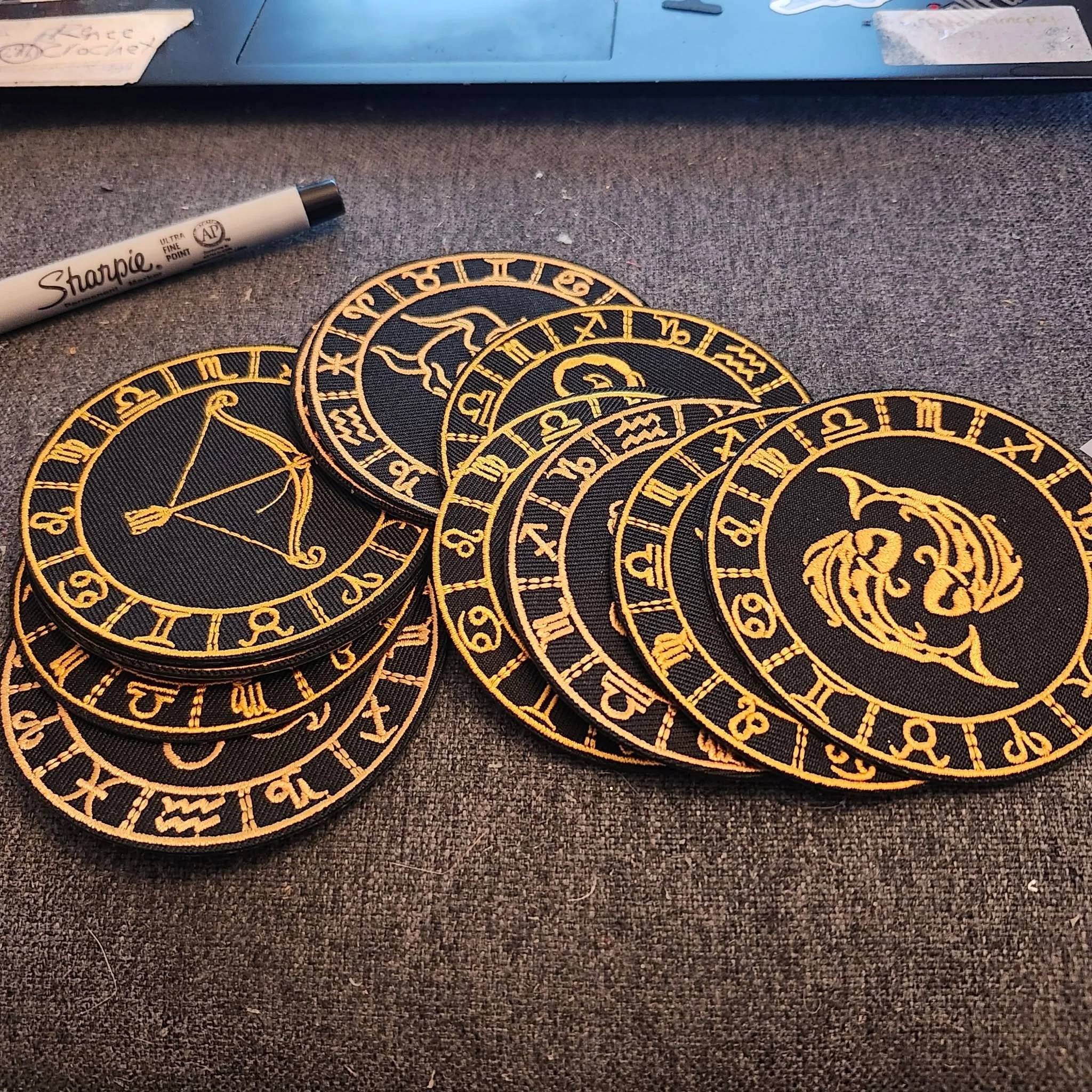 Astrology Patches, 3" Diameter