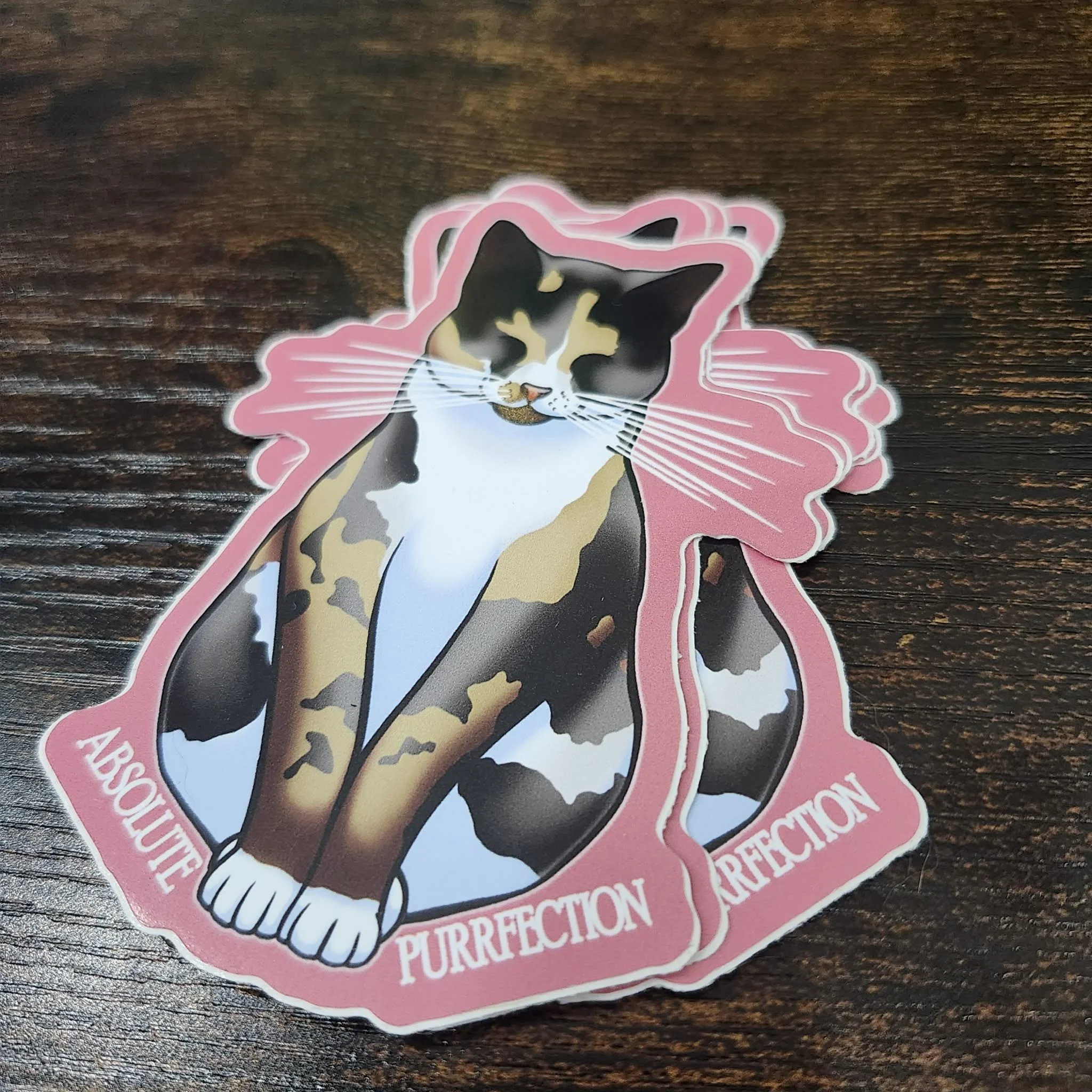 Purrfect , Sticker / Decal by Lionheart Art and Designs