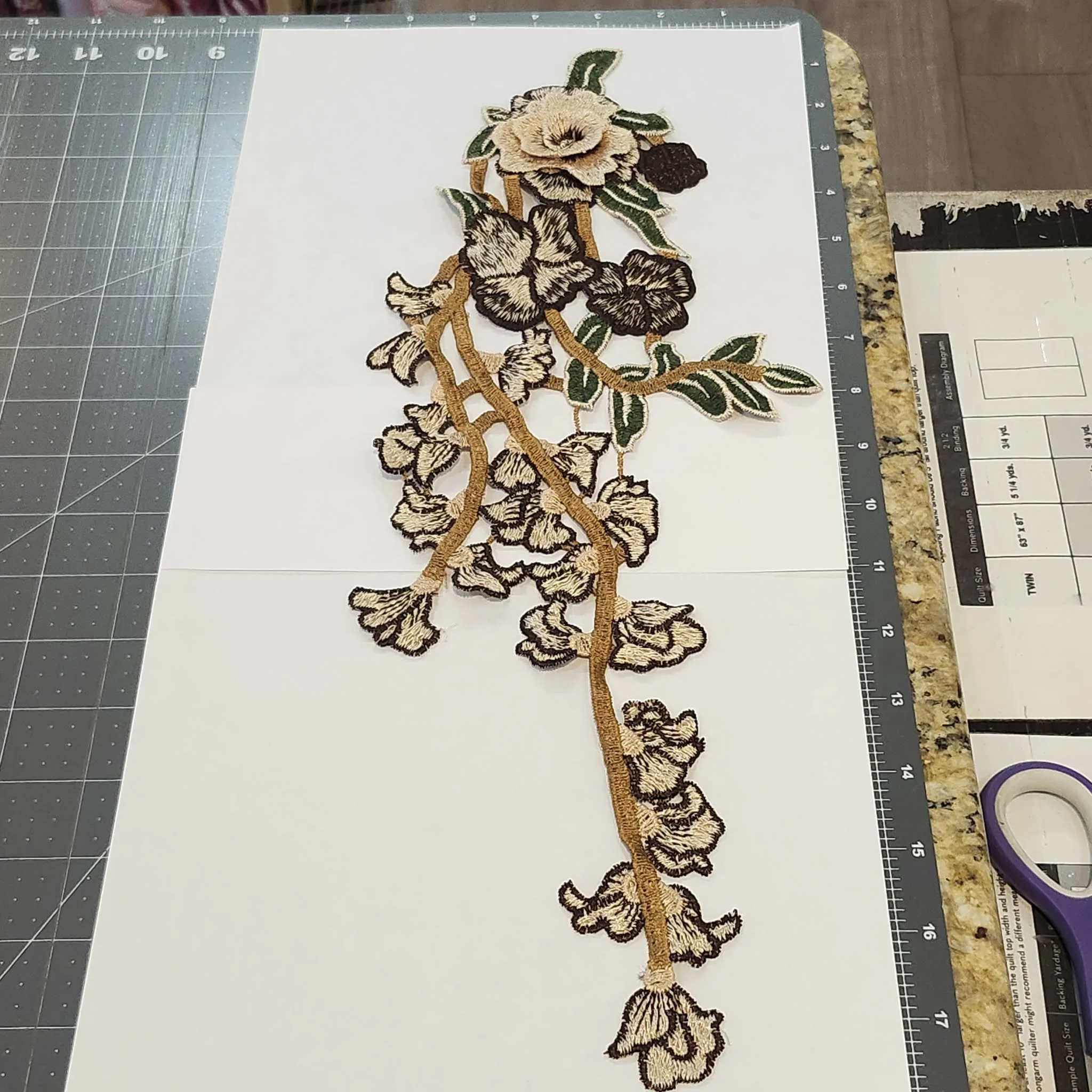 Embroidered Flower Applique Patch