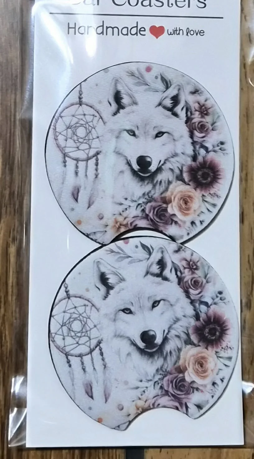 Wolf Themed Coaster by Patty