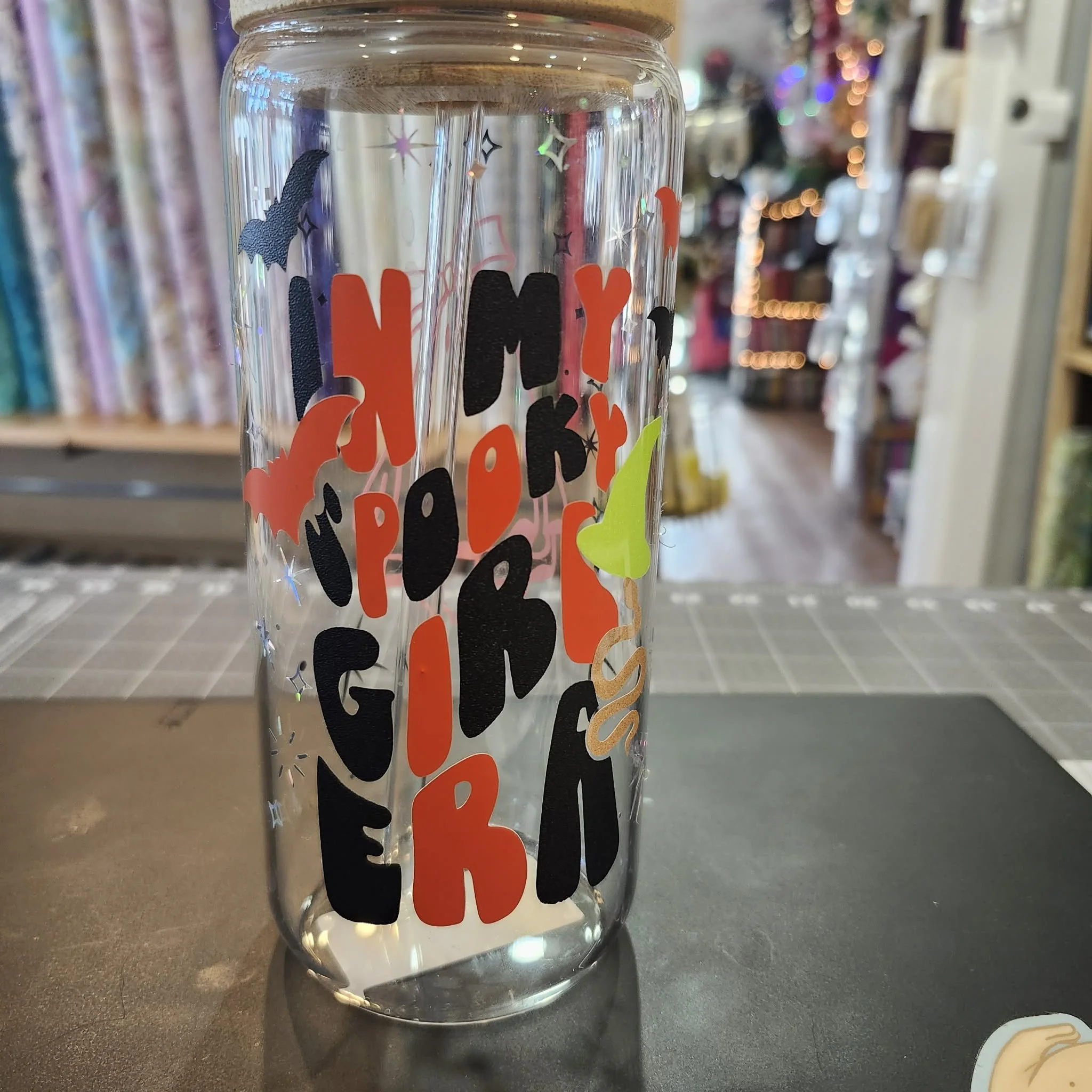 Halloween Themed Glass Tumblers, By Laura